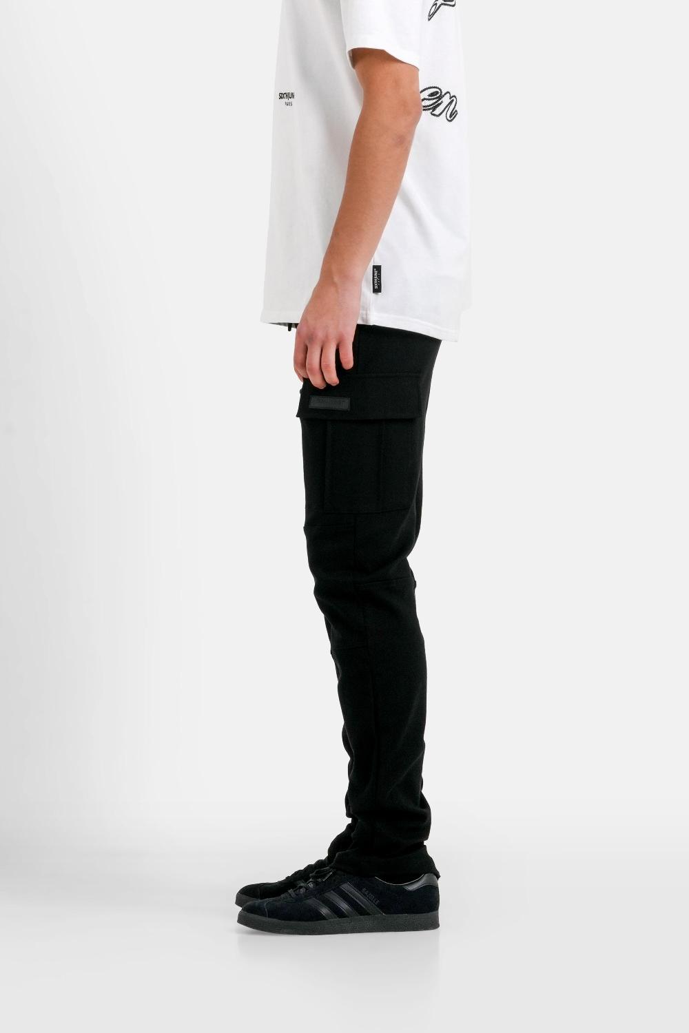 Sixth June Pantalon Droit Poches Cargo Noir