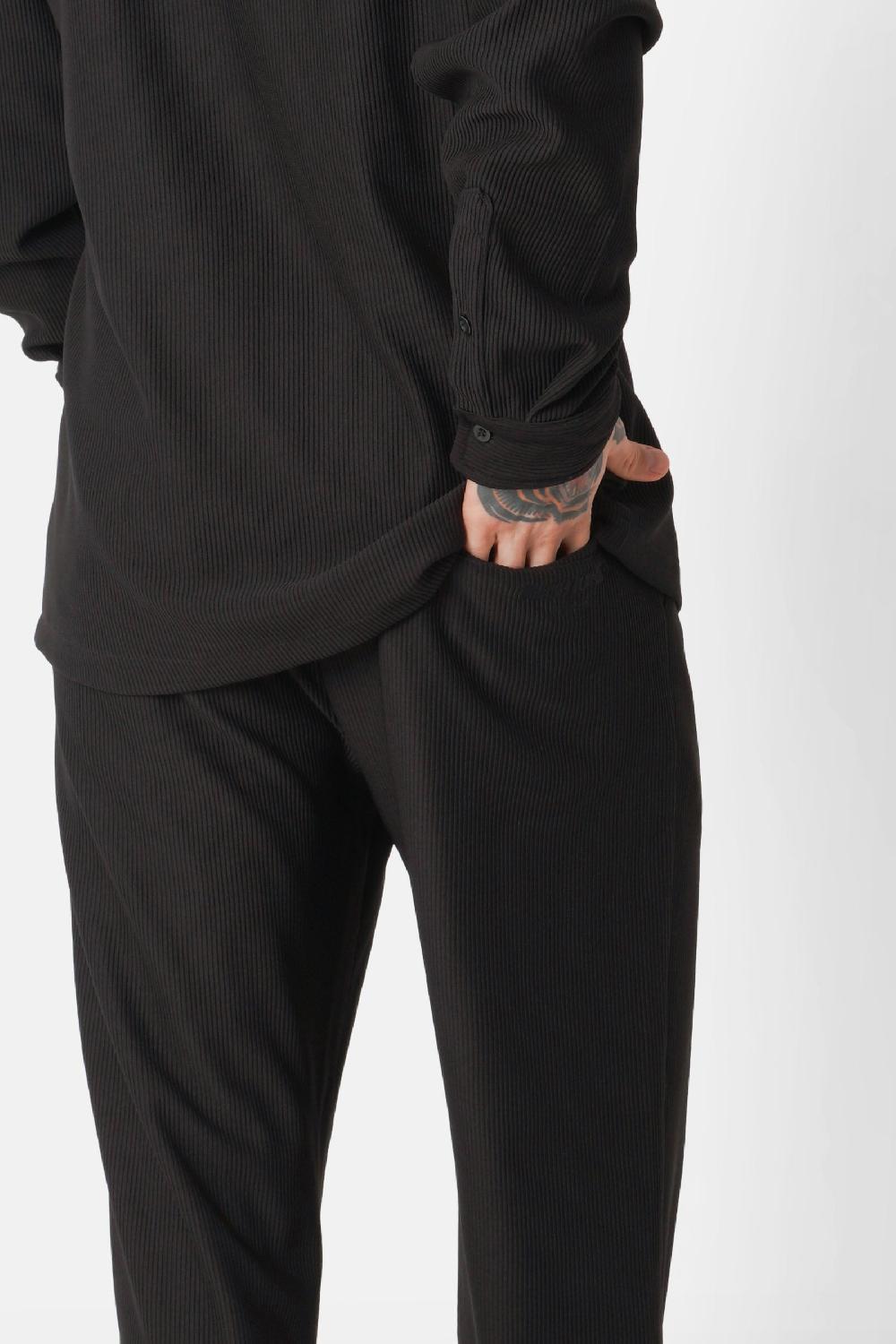 Sixth June Pantalon Fluide Plissé Noir