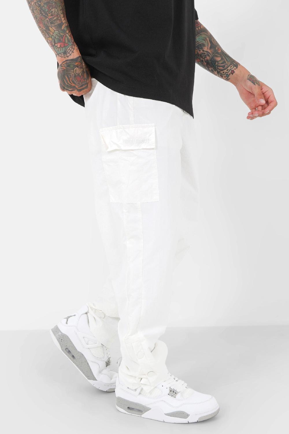 Sixth June Pantalon Léger Boutons Broderie Blanc