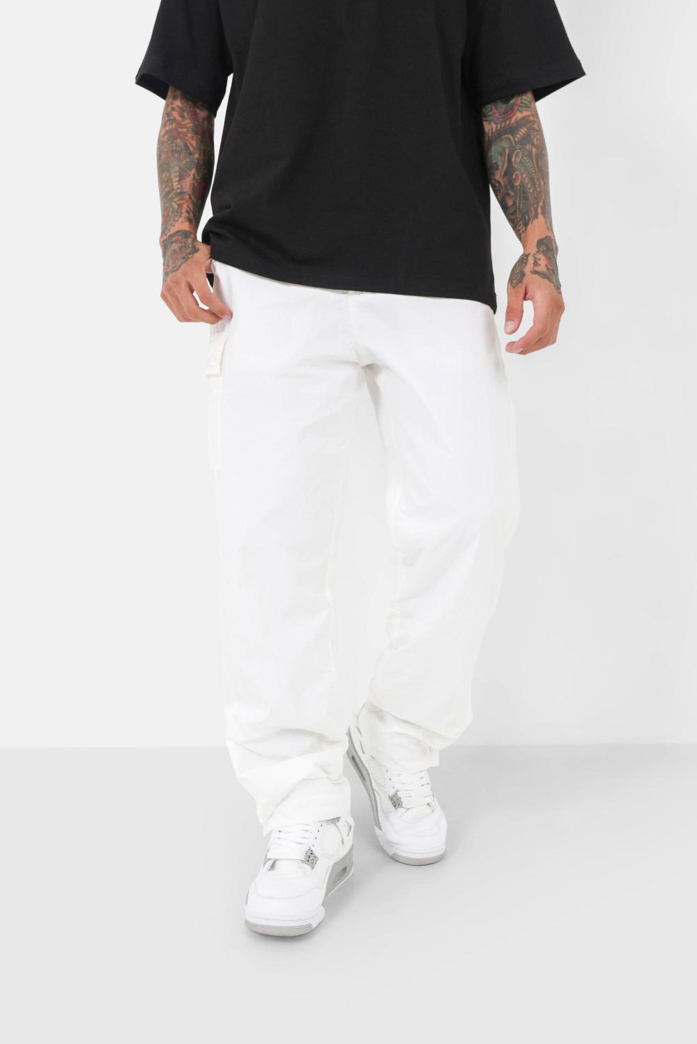 sixth june Pantalon léger boutons broderie Blanc