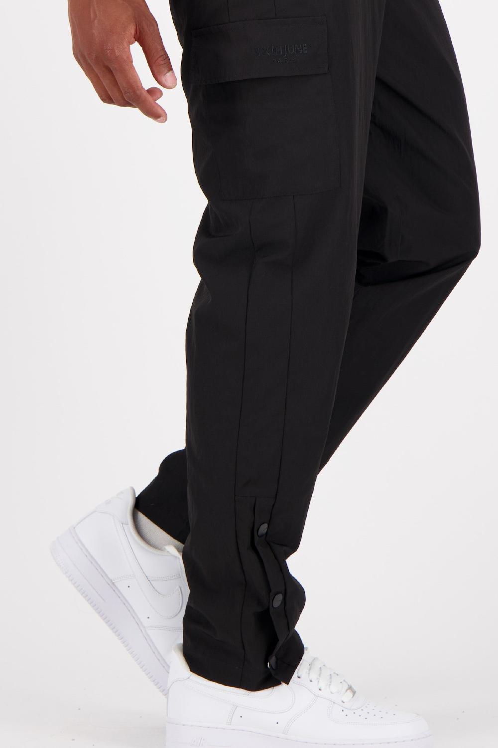 Sixth June Pantalon Léger Boutons Broderie Noir