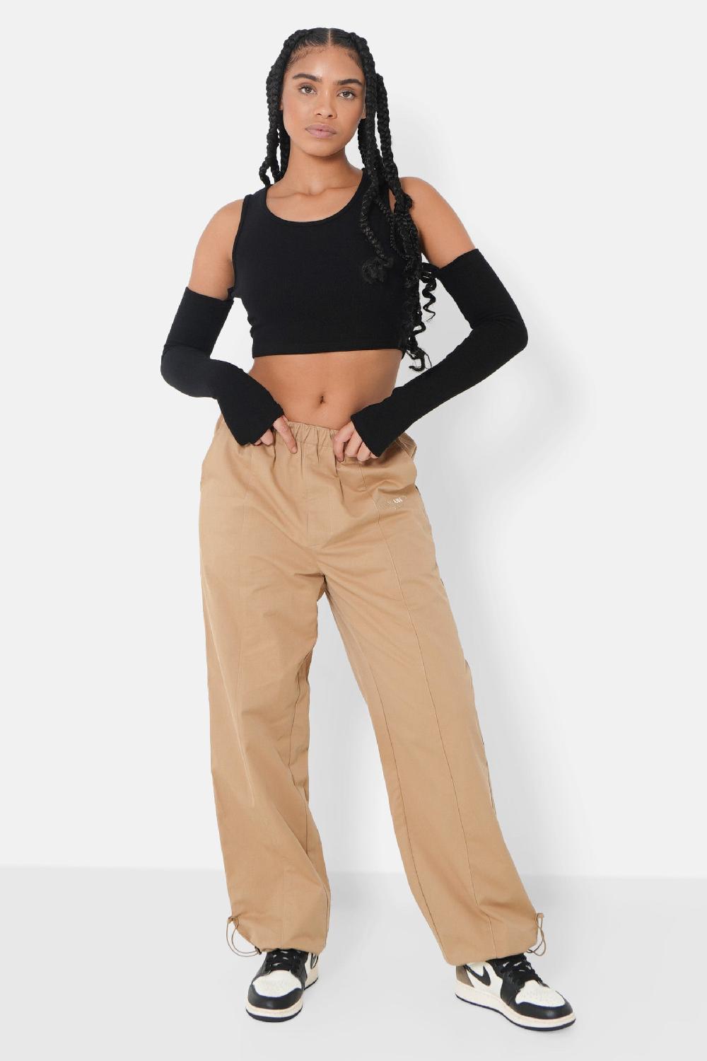 Sixth June Pantalon Parachute Logo Beige