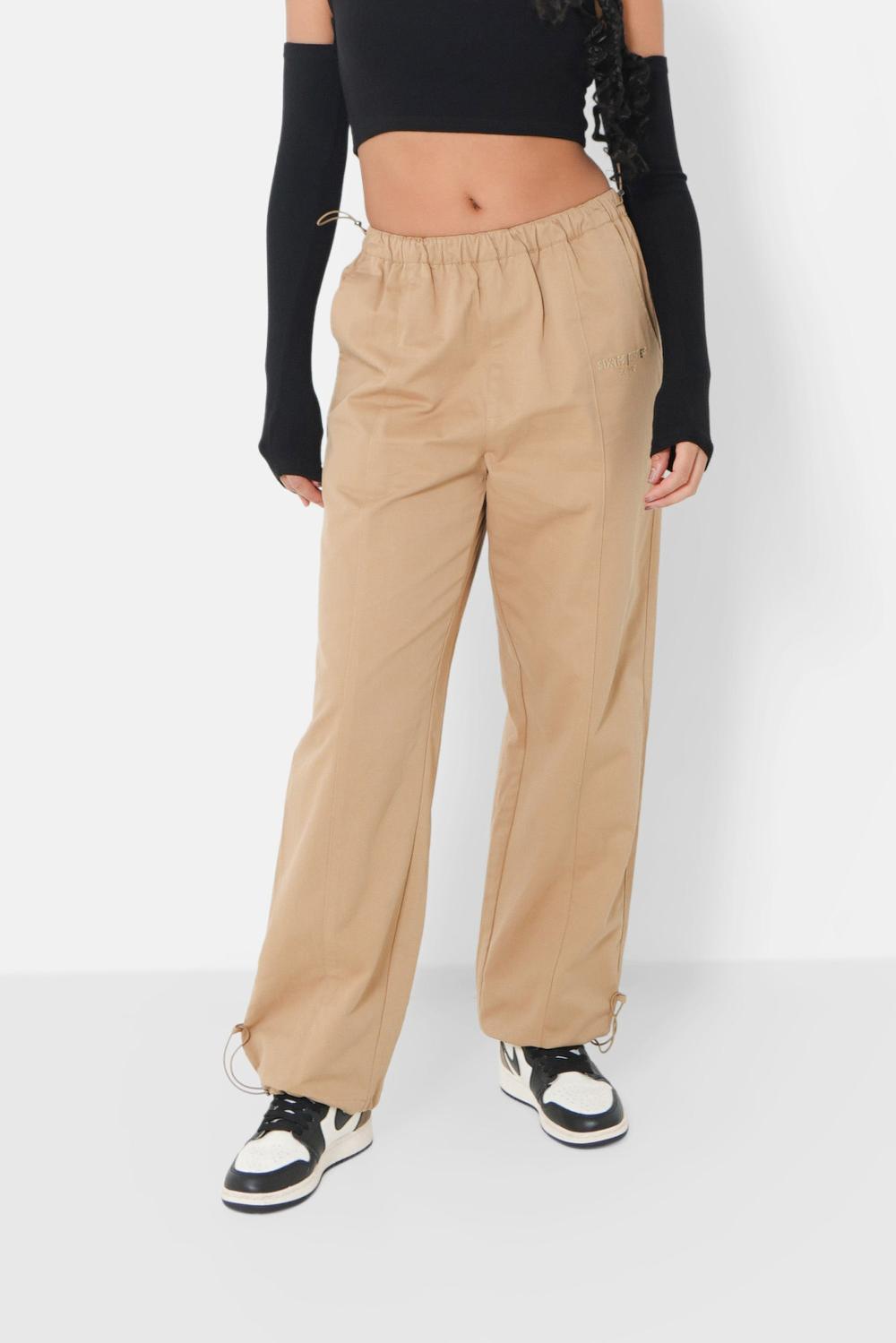sixth june Pantalon parachute logo Beige
