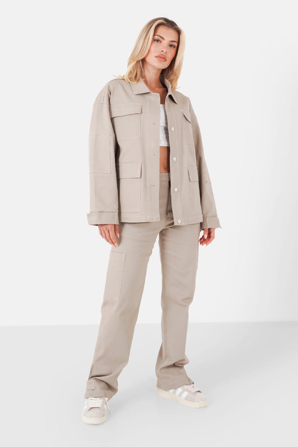 Sixth June Pantalon Poches Cargo Beige