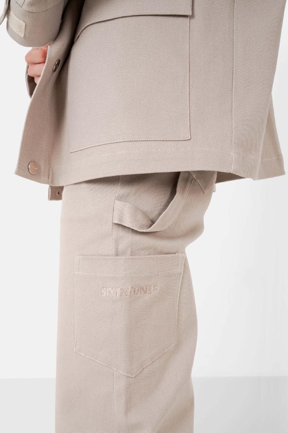 Sixth June Pantalon Poches Cargo Beige