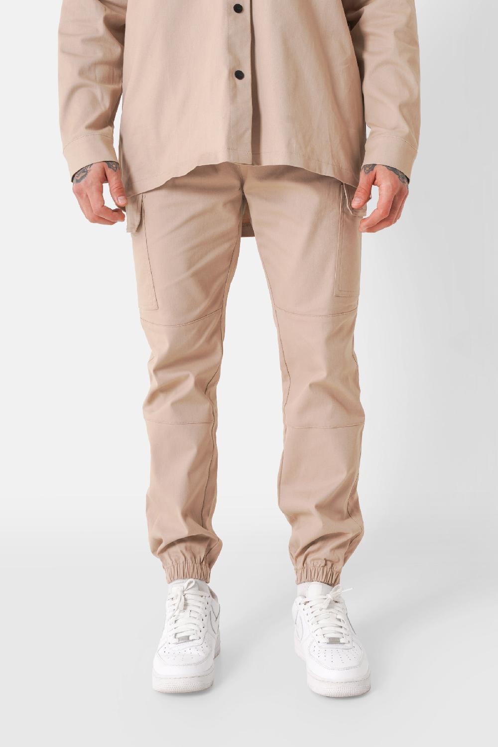 sixth june Pantalon poches cargo cordons Beige