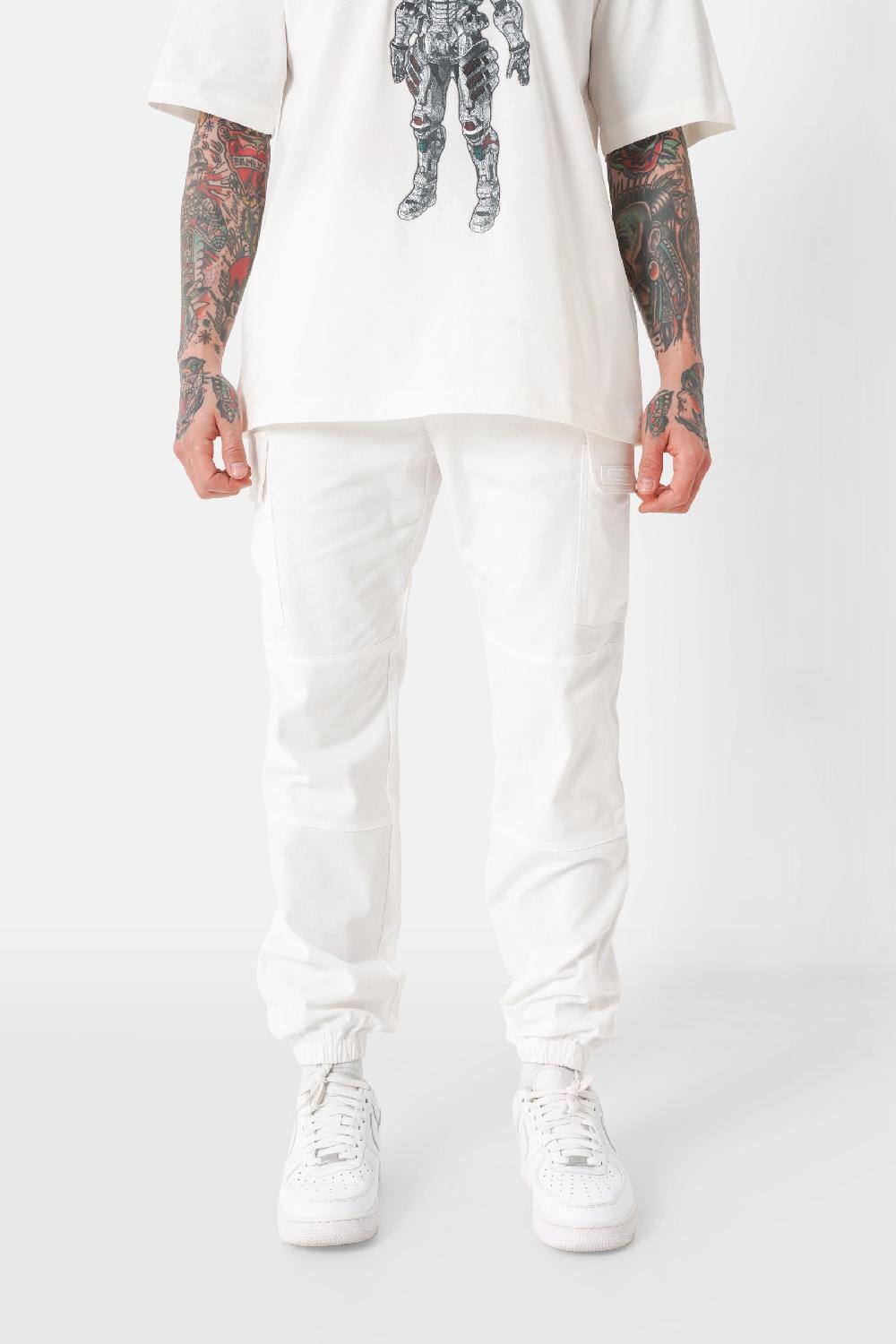 sixth june Pantalon poches cargo cordons Blanc