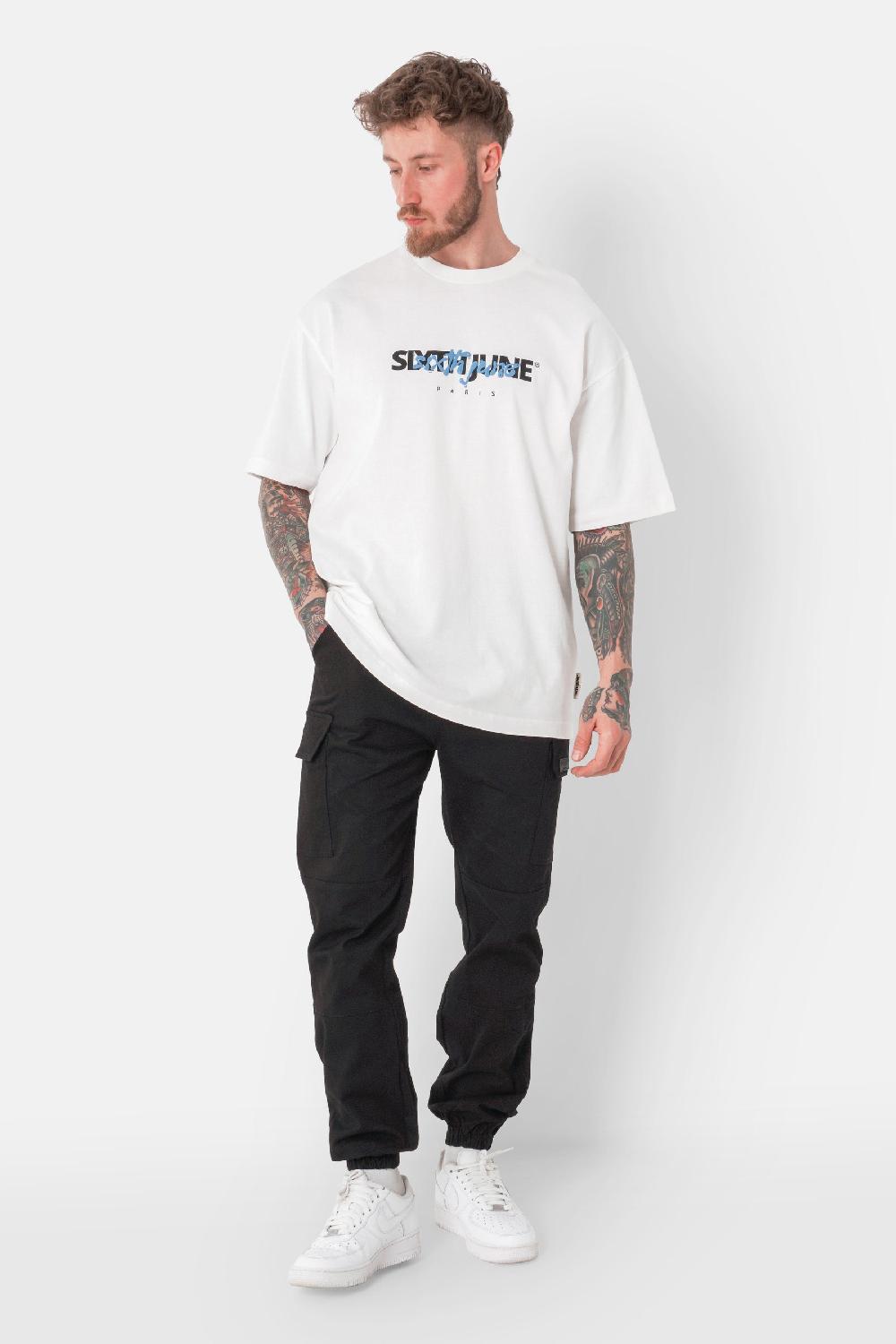 Sixth June Pantalon Poches Cargo Cordons Noir