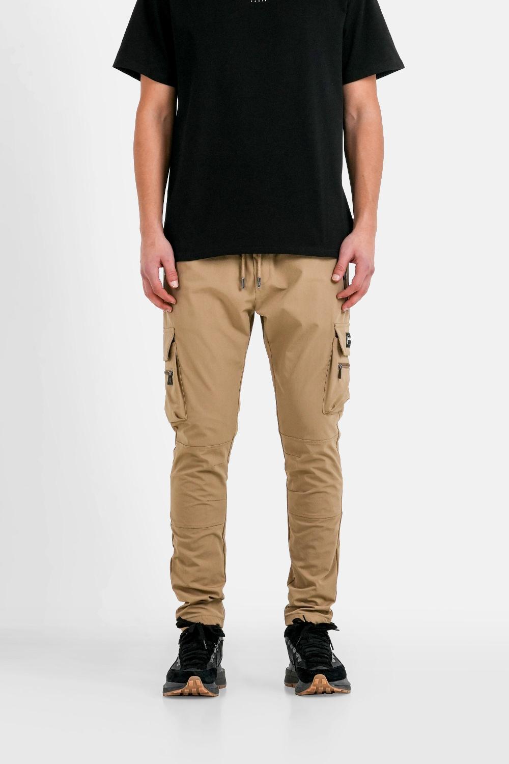 sixth june Pantalon poches cargo nylon Beige