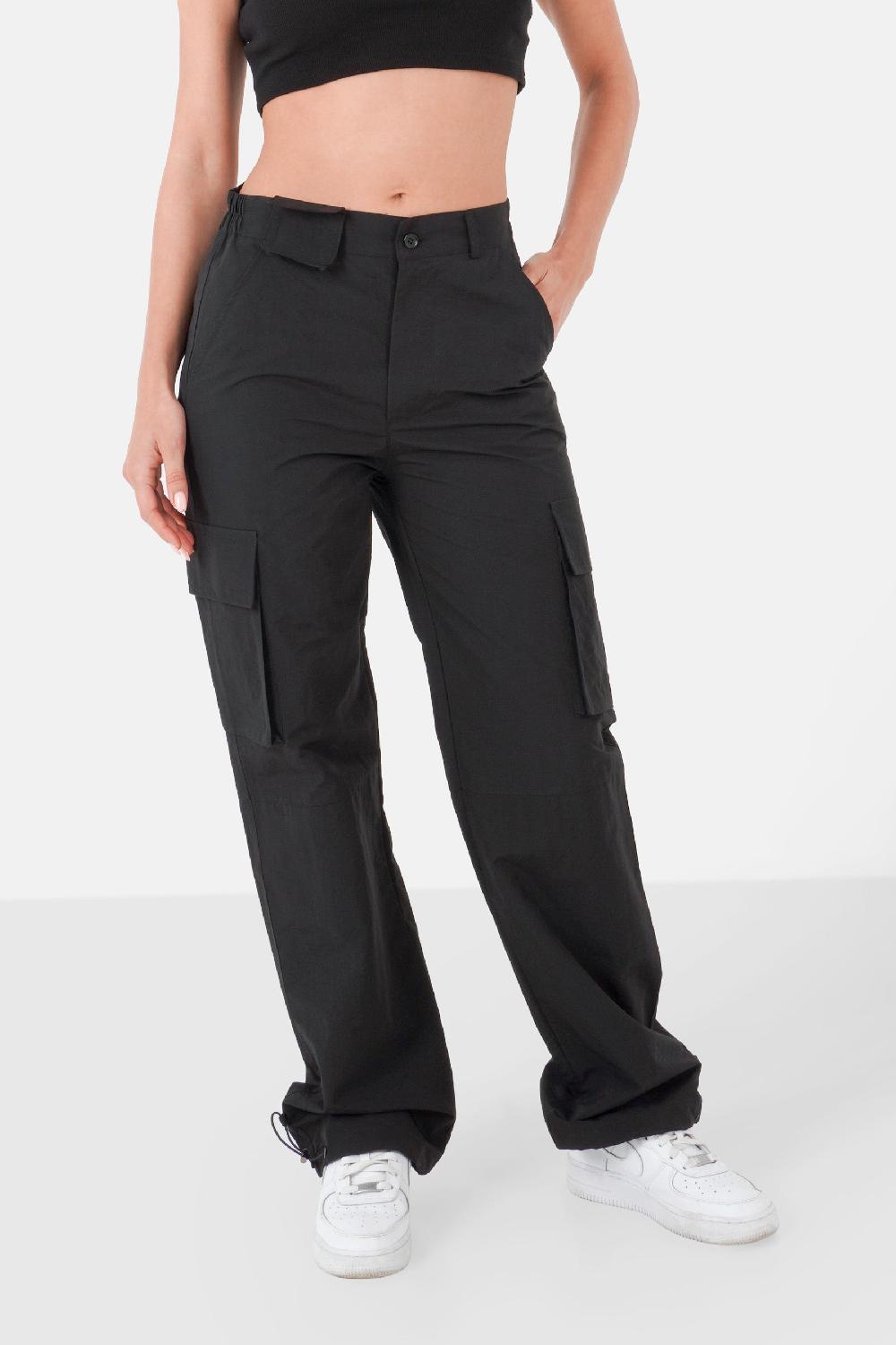sixth june Pantalon poches cargo nylon Noir