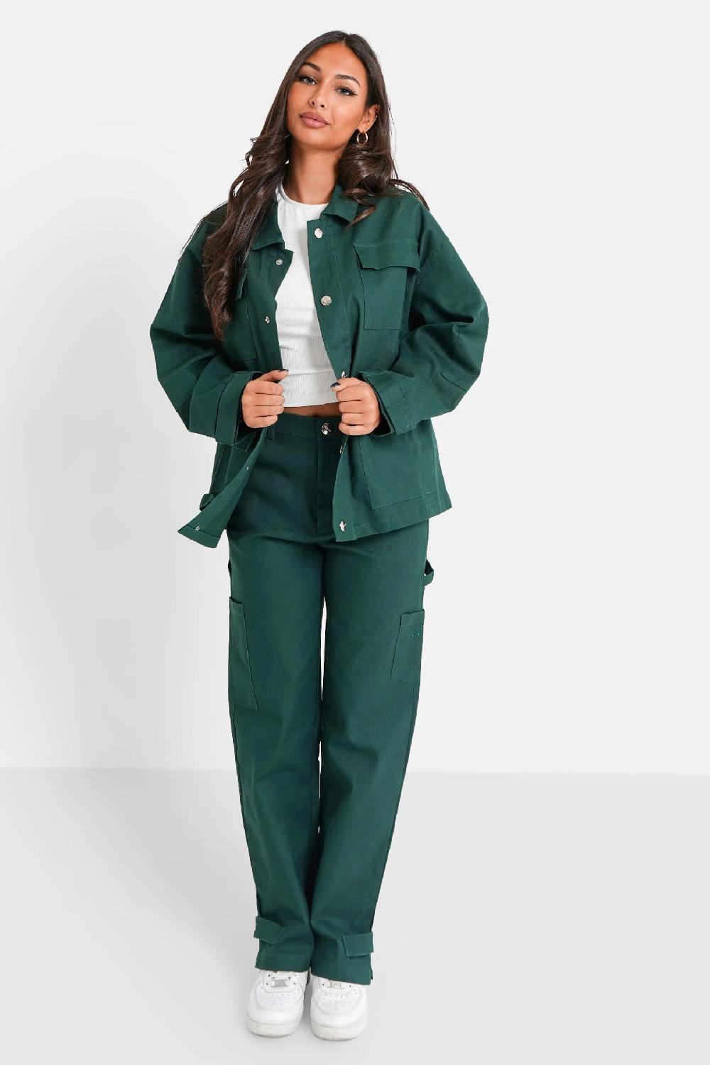 Sixth June Pantalon Poches Cargo Vert Foncé