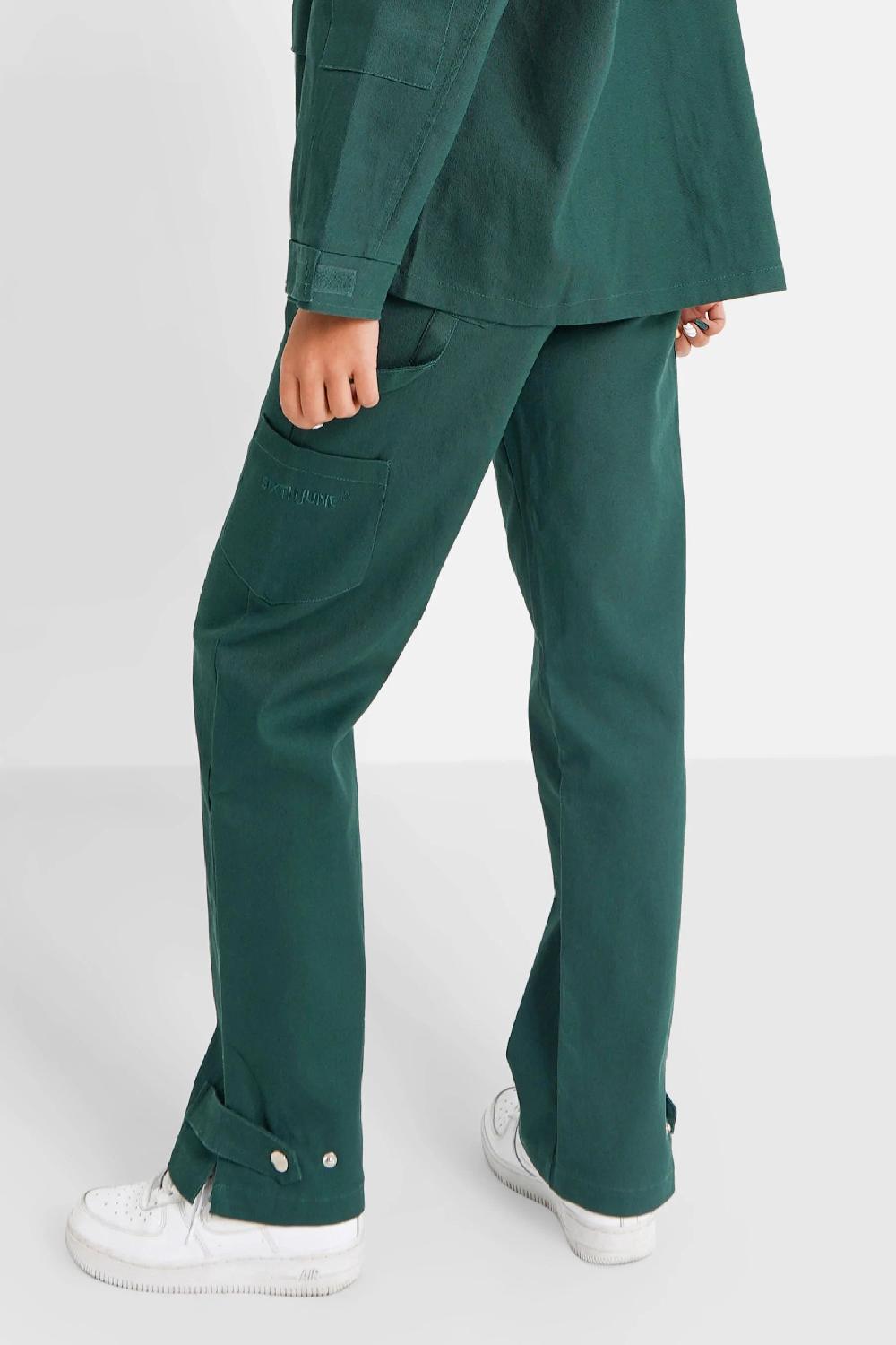 Sixth June Pantalon Poches Cargo Vert Foncé