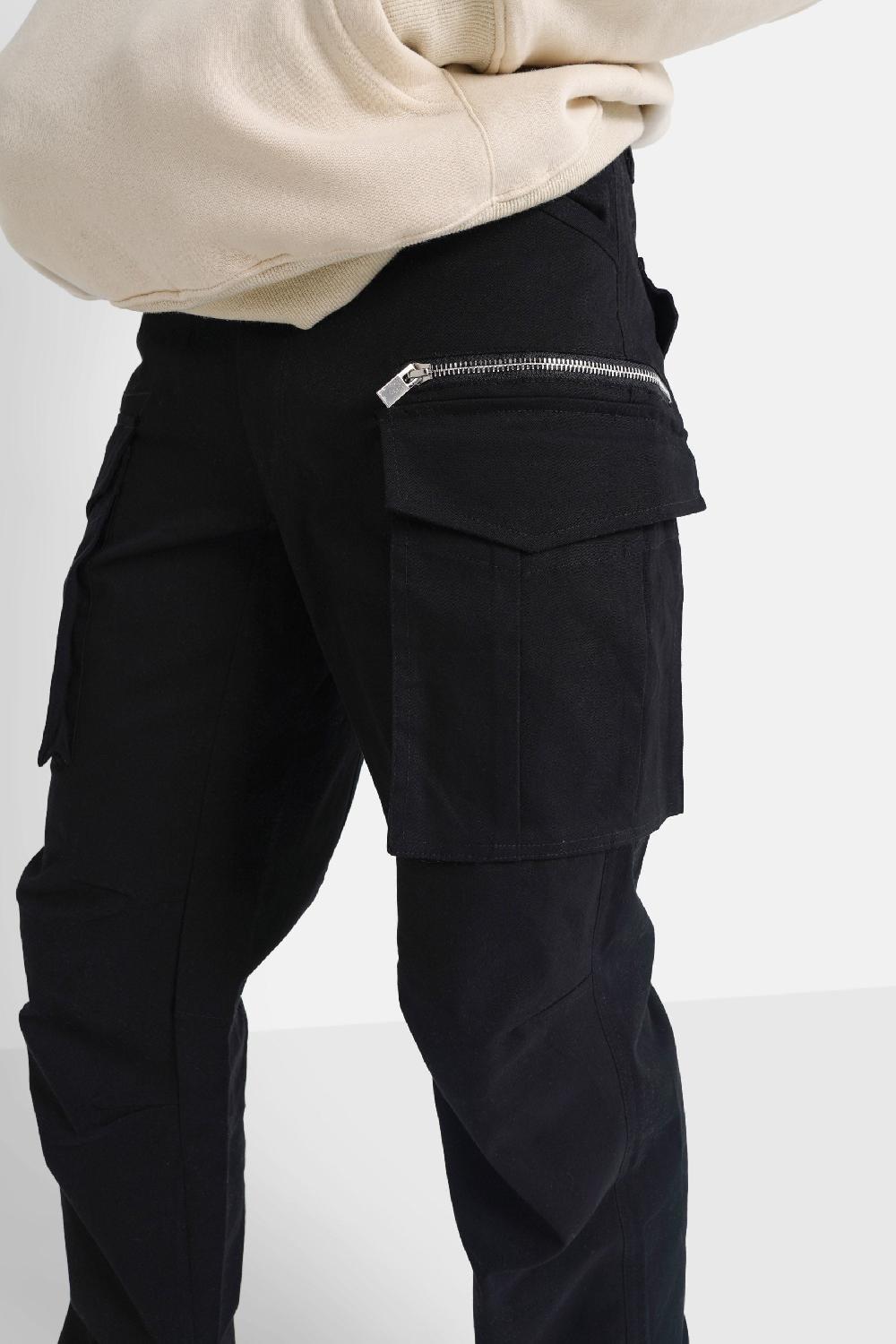 Sixth June Pantalon Poches Cargo Zip Noir
