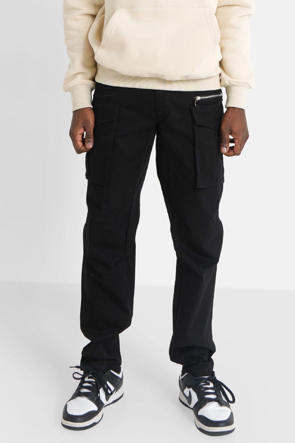 sixth june Pantalon poches cargo zip Noir