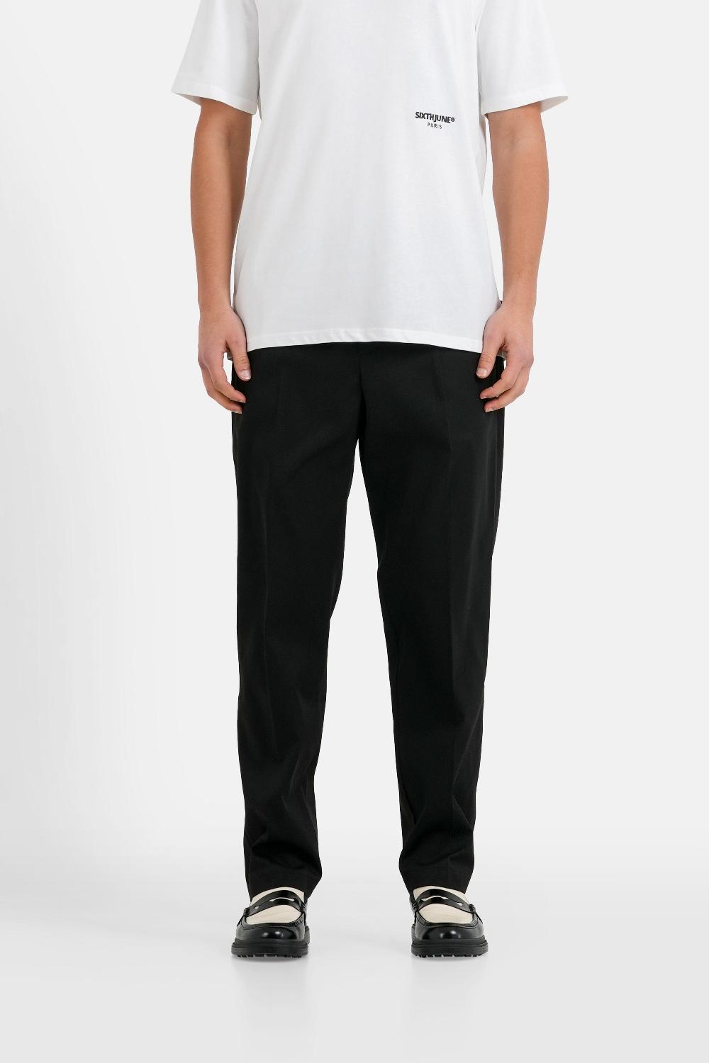 sixth june Pantalon tailored brodé Noir