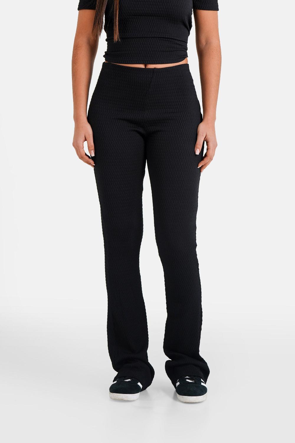 sixth june Pantalon texturé gaufré Noir