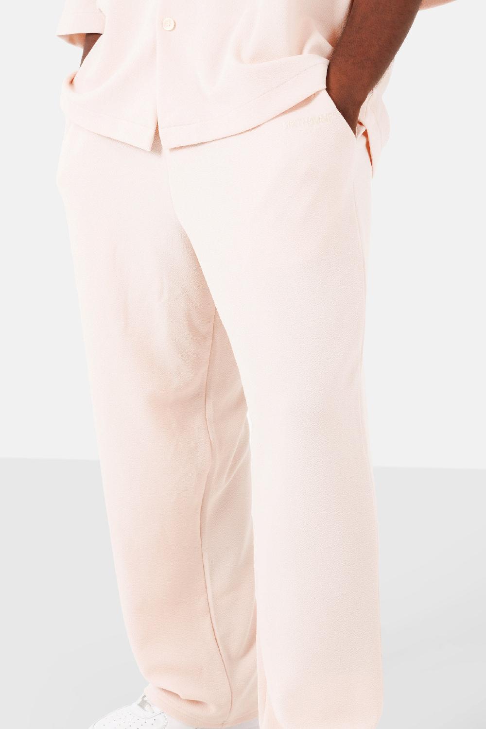Sixth June Pantalon Texturé Logo Beige