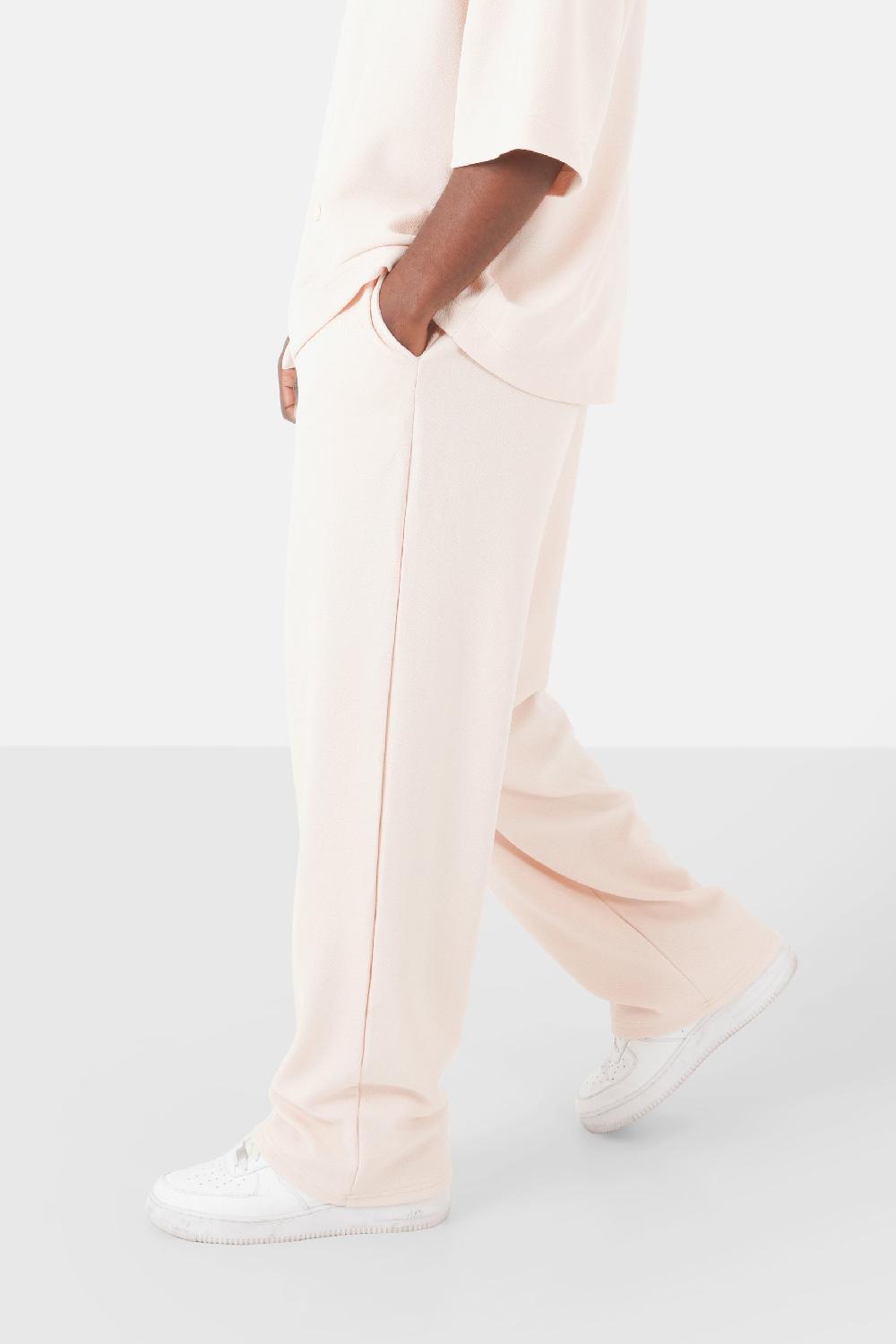 Sixth June Pantalon Texturé Logo Beige