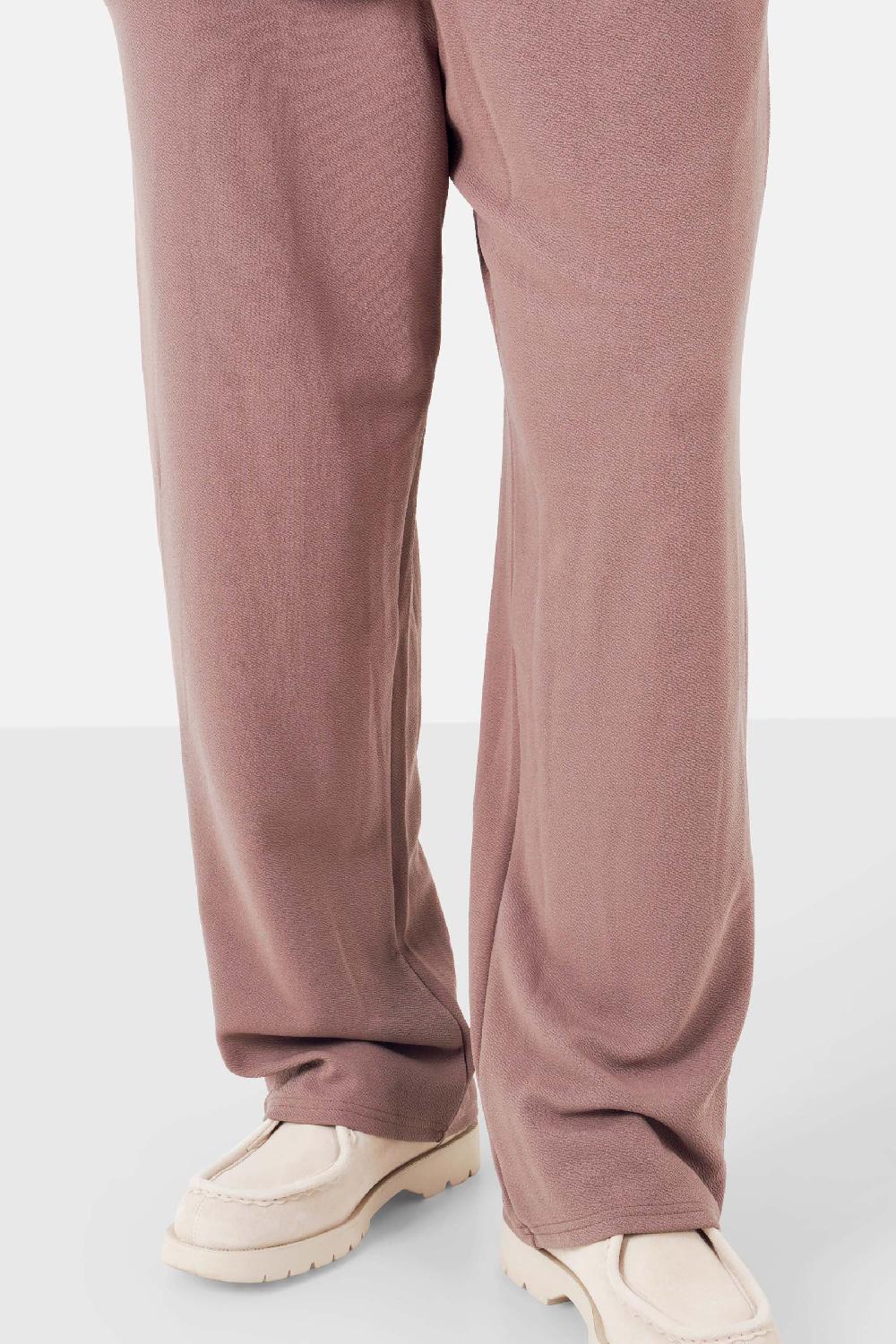 Sixth June Pantalon Texturé Logo Marron