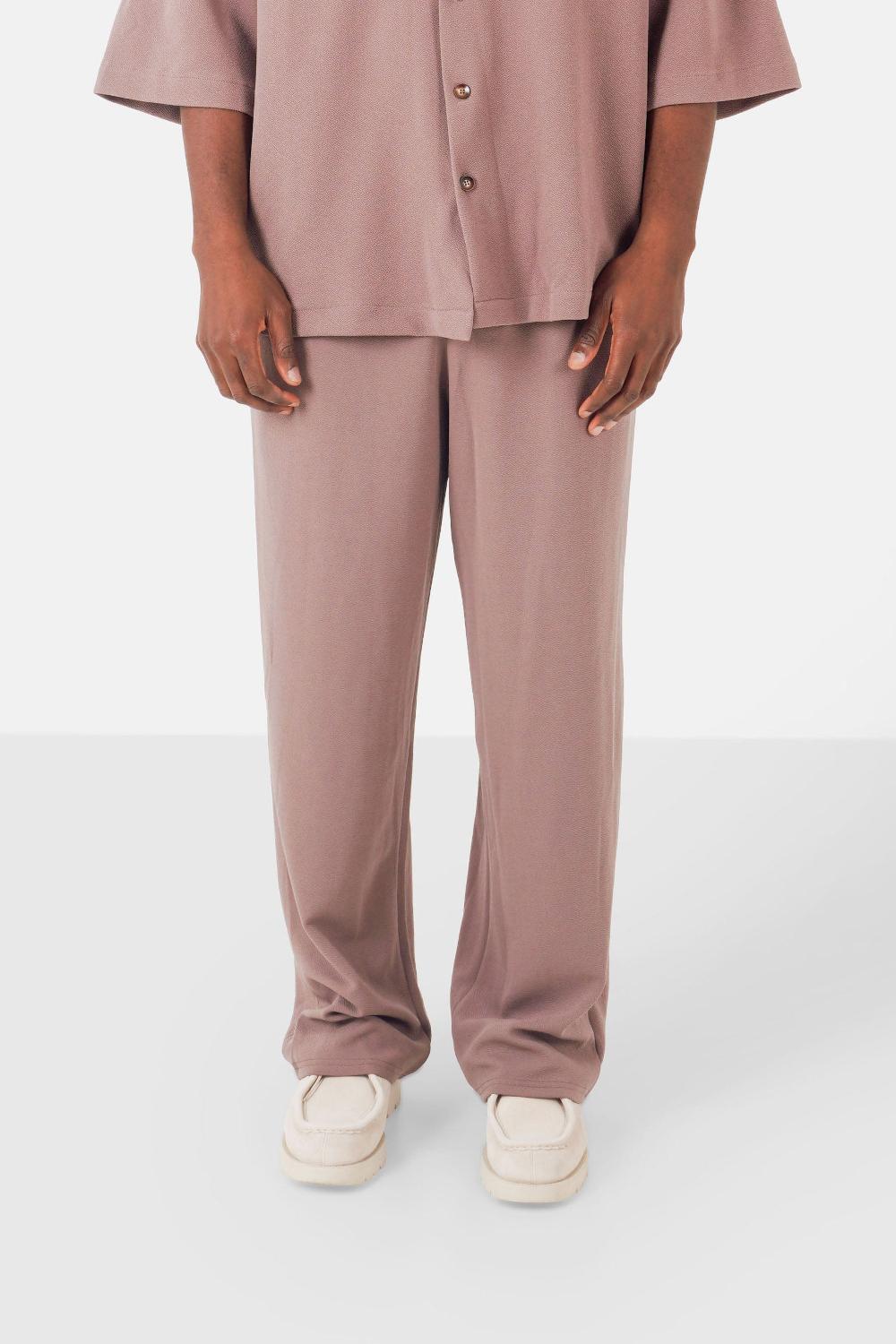 sixth june Pantalon texturé logo Marron