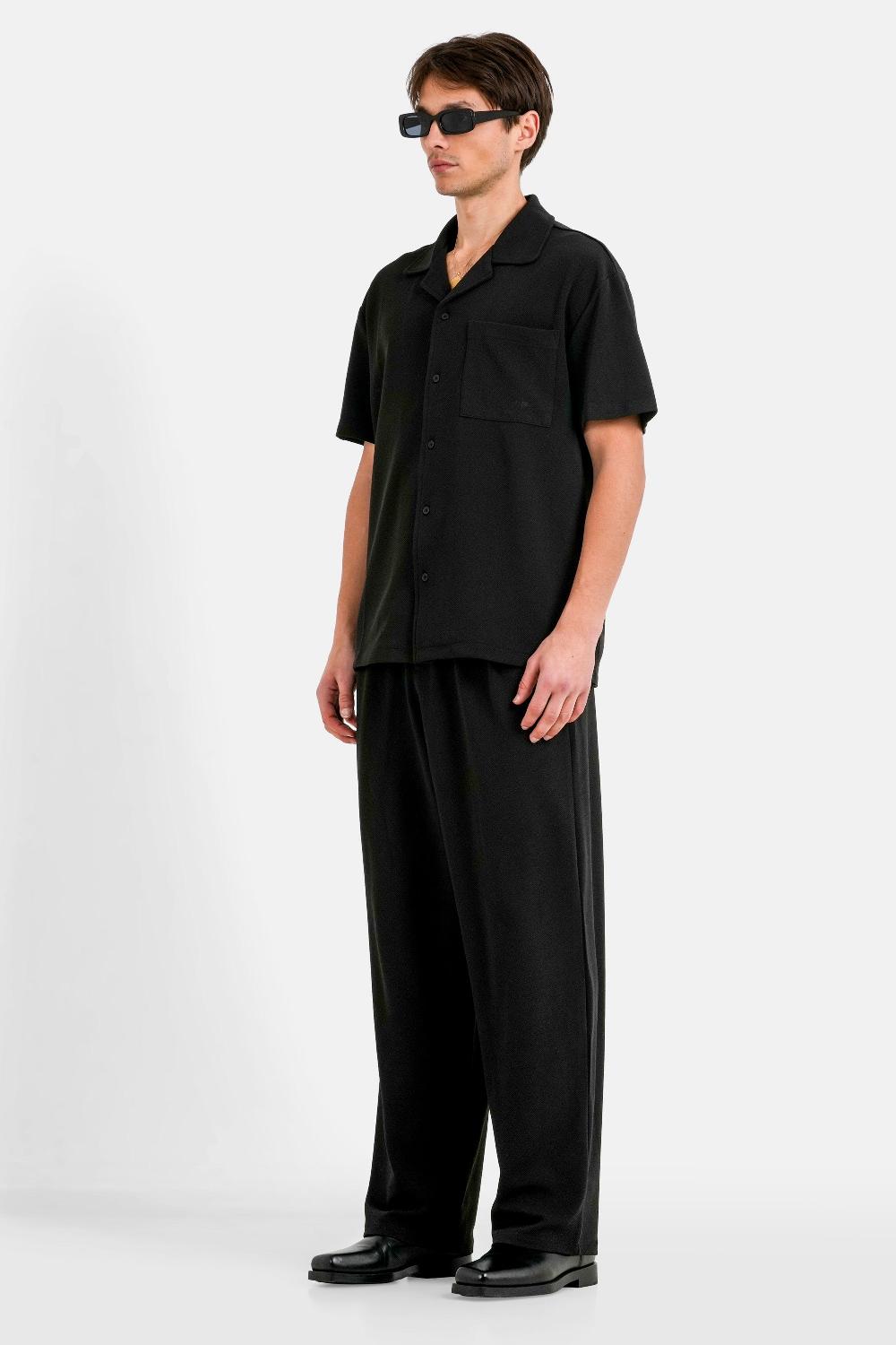 Sixth June Pantalon Texturé Logo Noir
