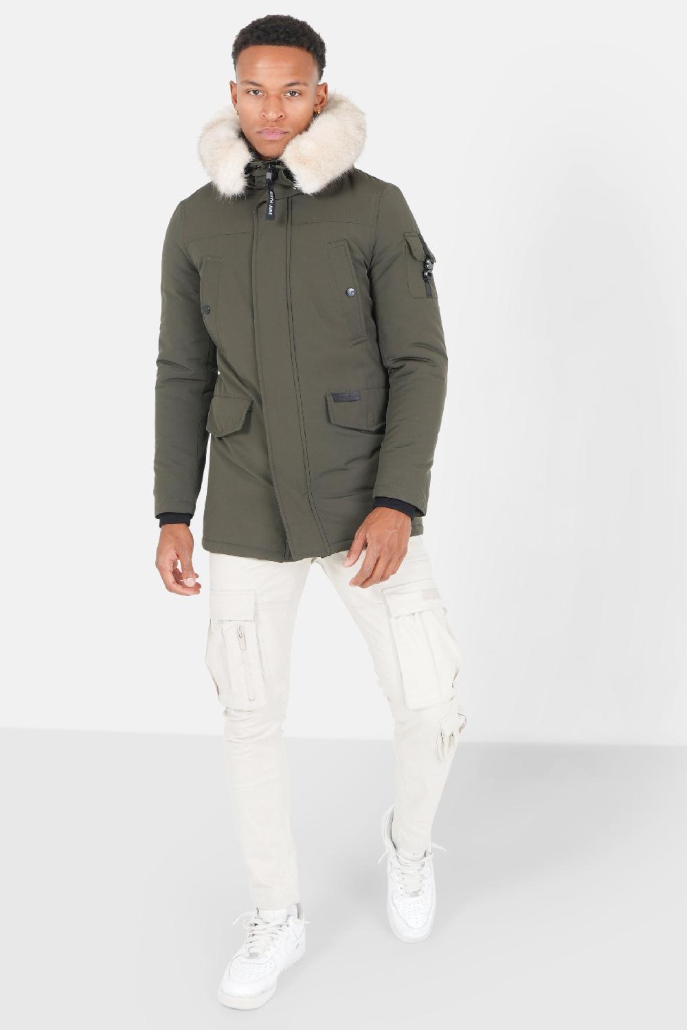 Sixth June Parka Fourrure Déperlante Vert Kaki
