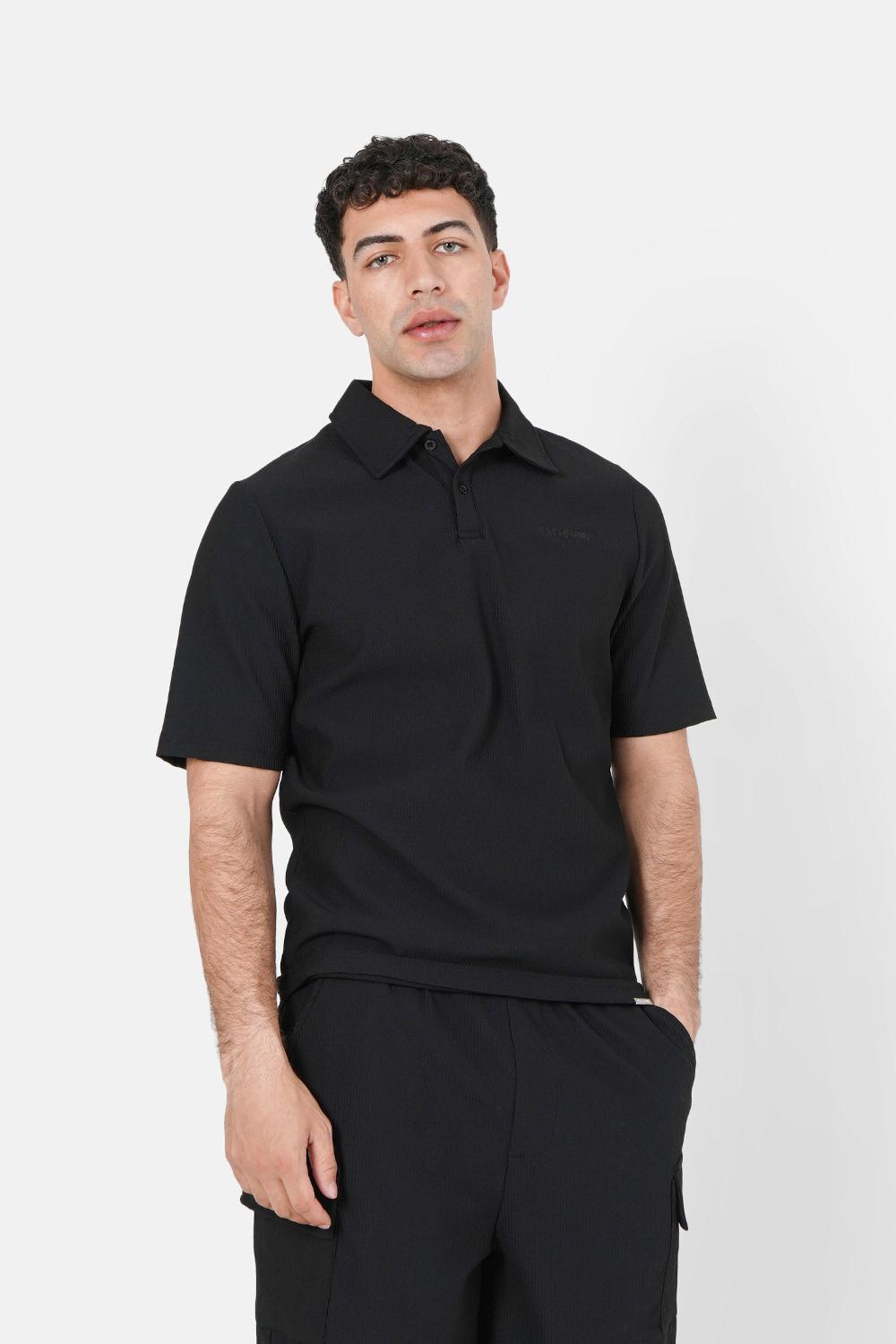 sixth june Polo plissé Noir