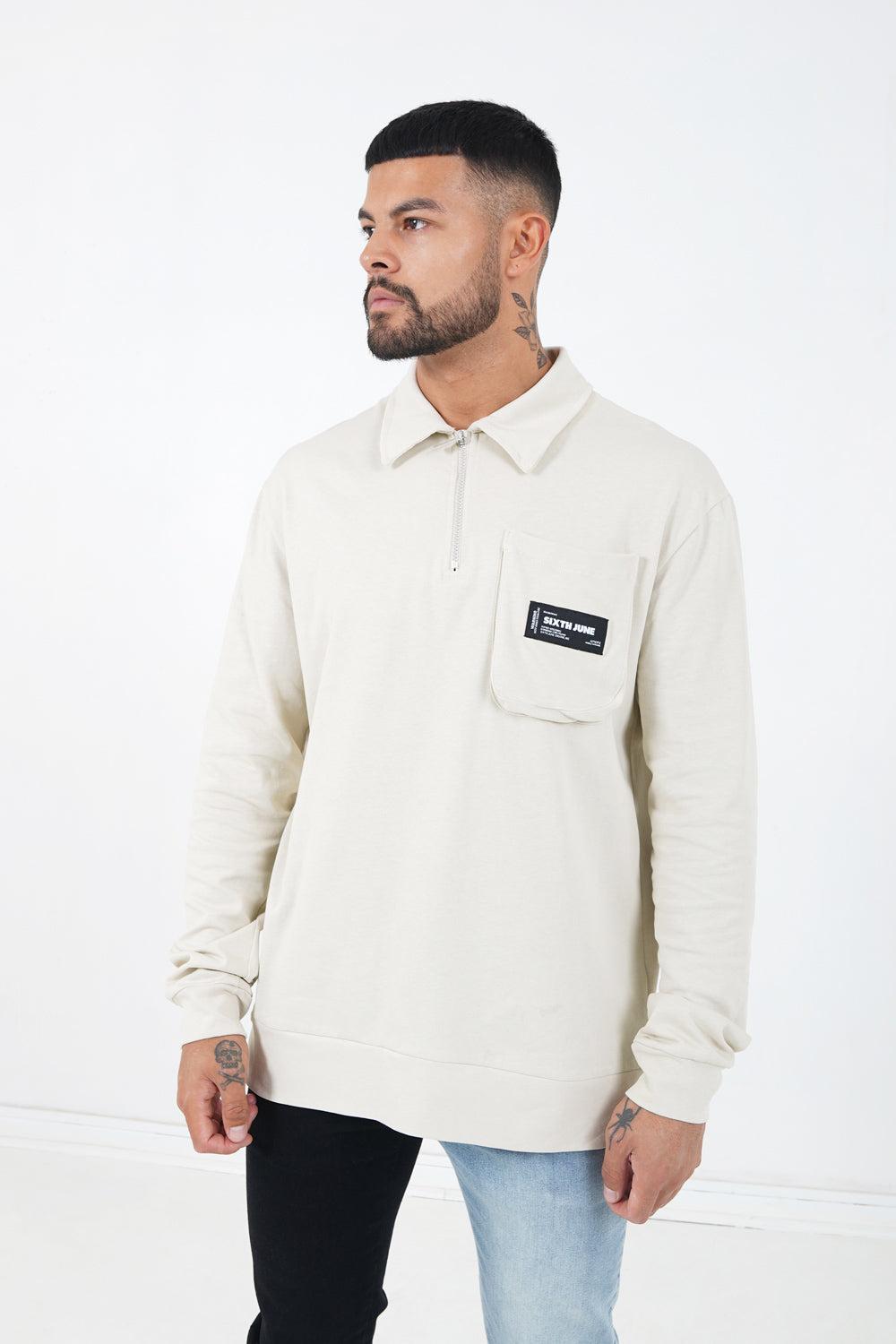 sixth june Polo poche cargo Beige clair