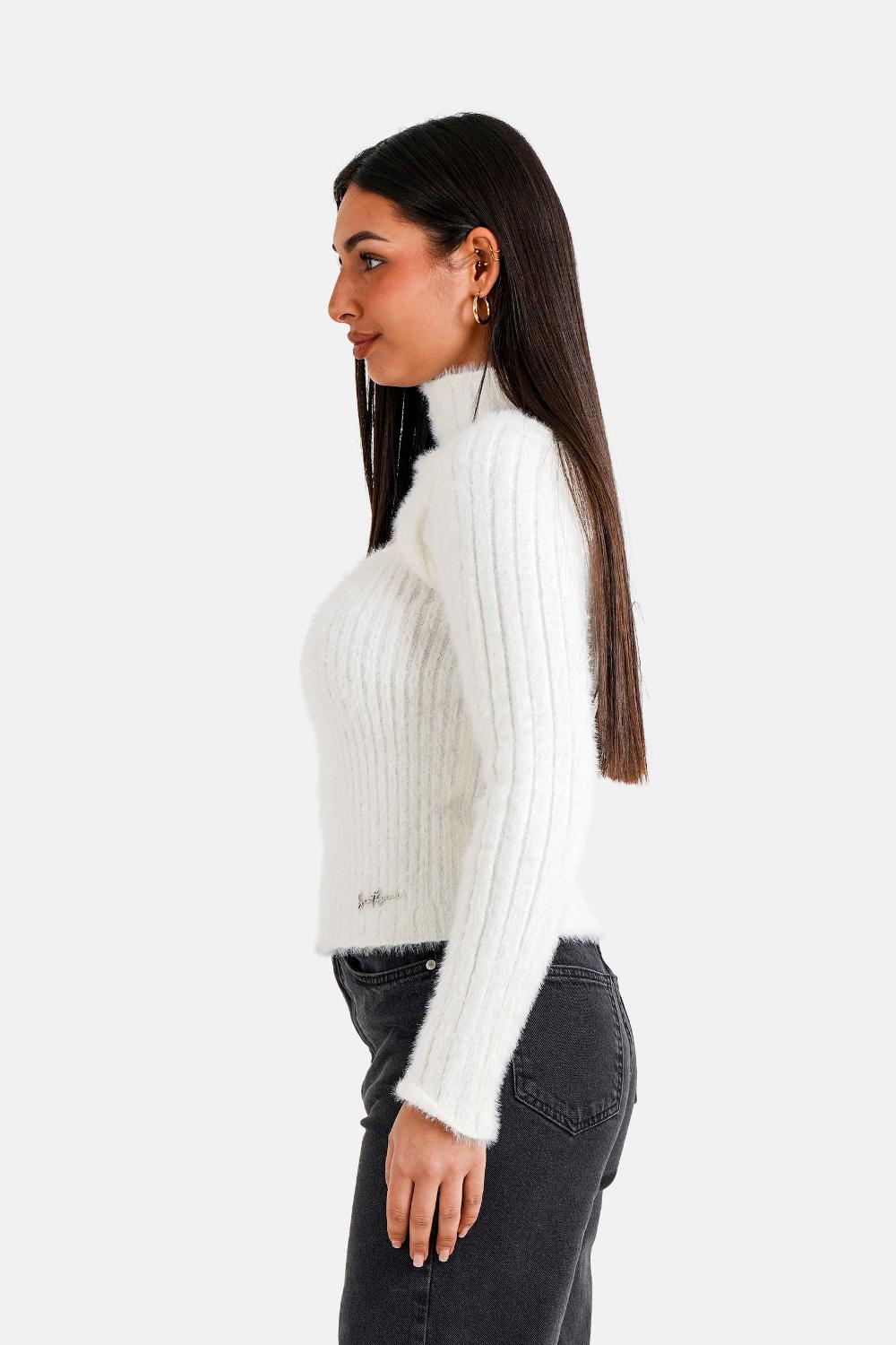 Sixth June Pull Hairy Ouverture Blanc