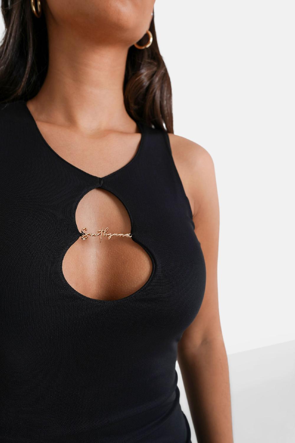 Sixth June Robe Bijou Poitrine Noir