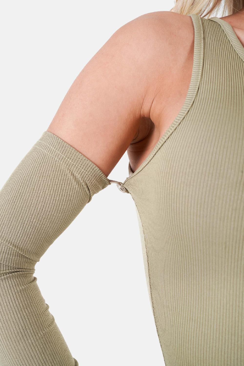 Sixth June Robe Manches Détachables Vert Kaki