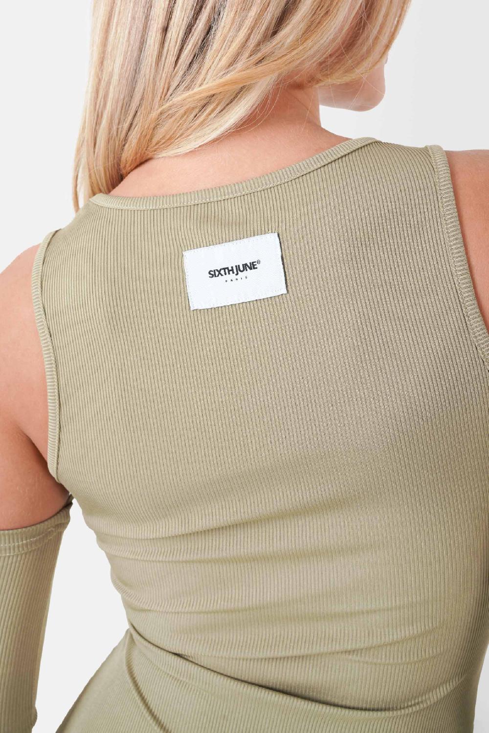 Sixth June Robe Manches Détachables Vert Kaki