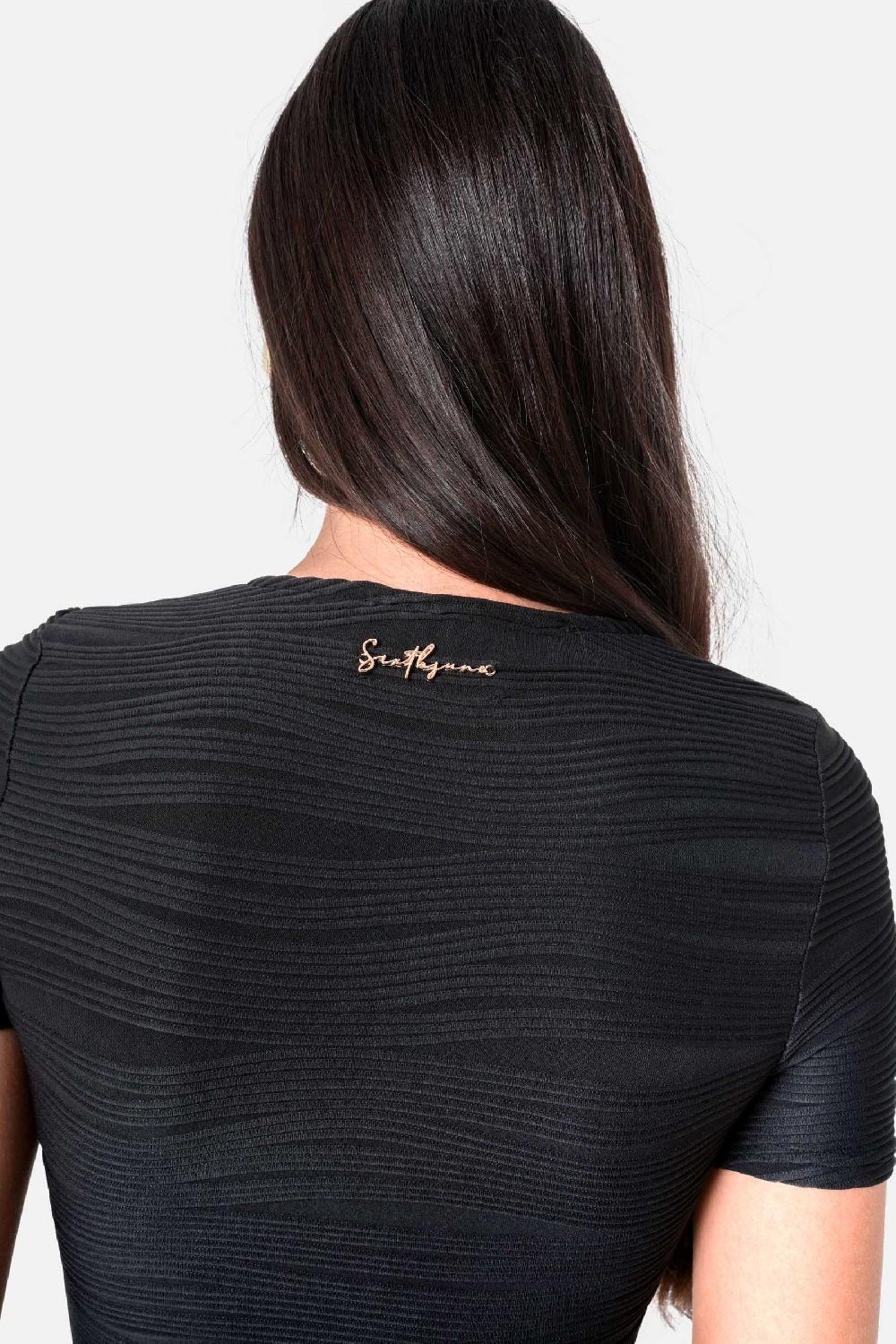 Sixth June Robe Texturé Wavy Bijou Noir