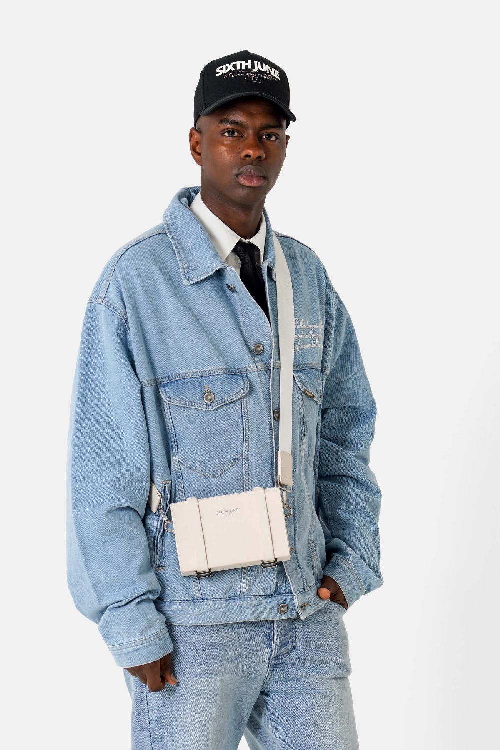 Sixth June Sacoche Bandoulière Logo Beige Clair