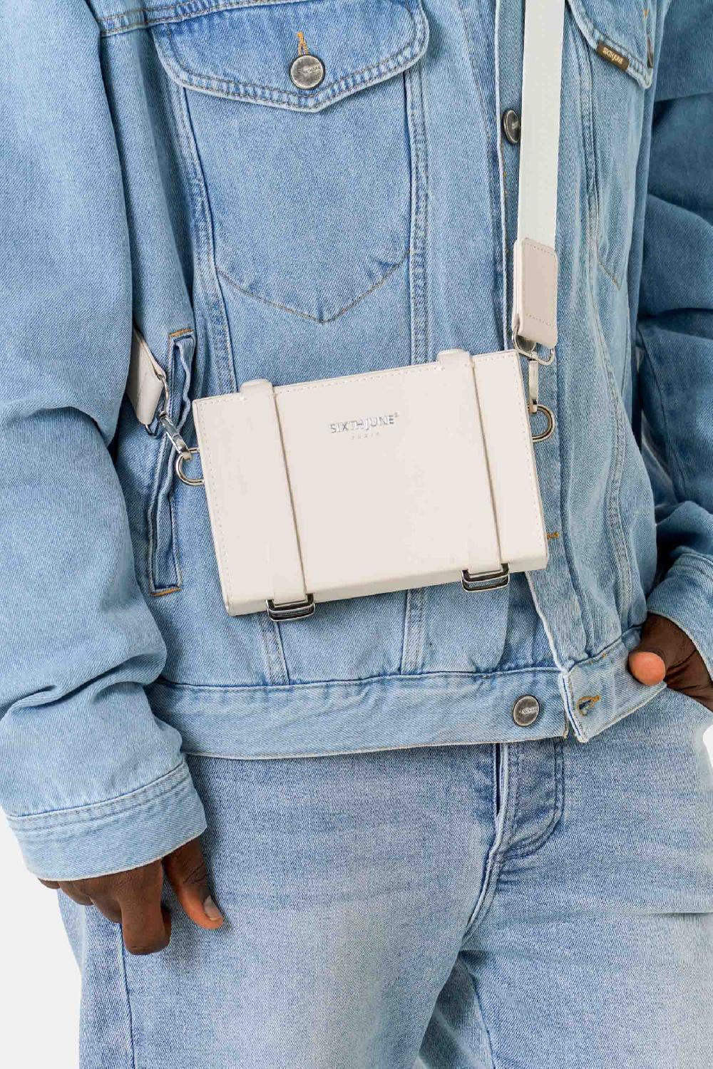 Sixth June Sacoche Bandoulière Logo Beige Clair