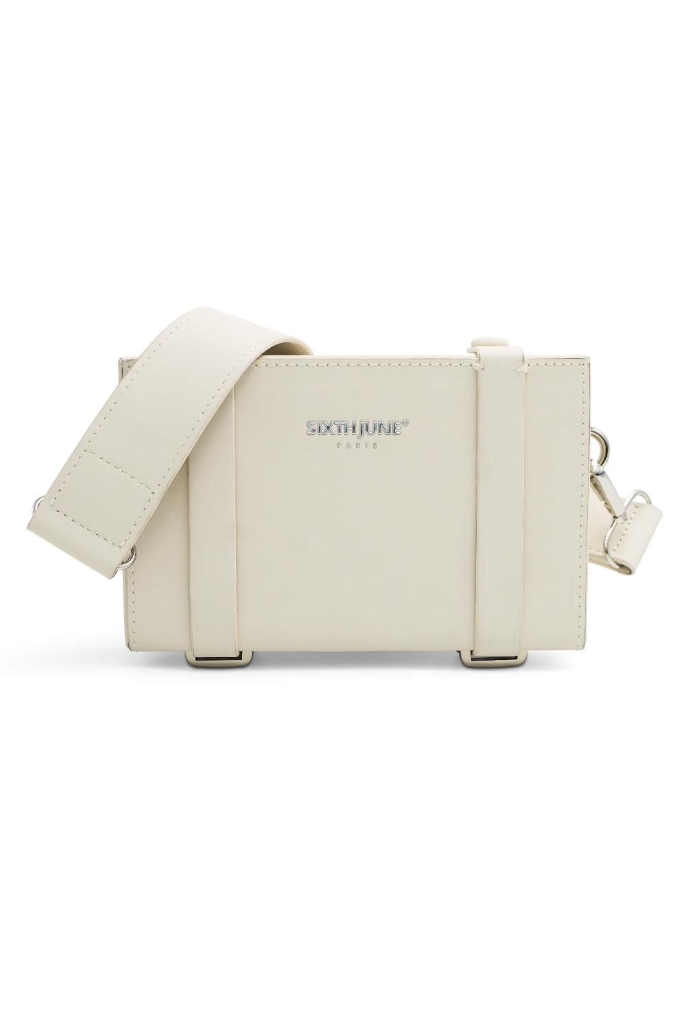 sixth june Sacoche bandoulière logo Beige clair