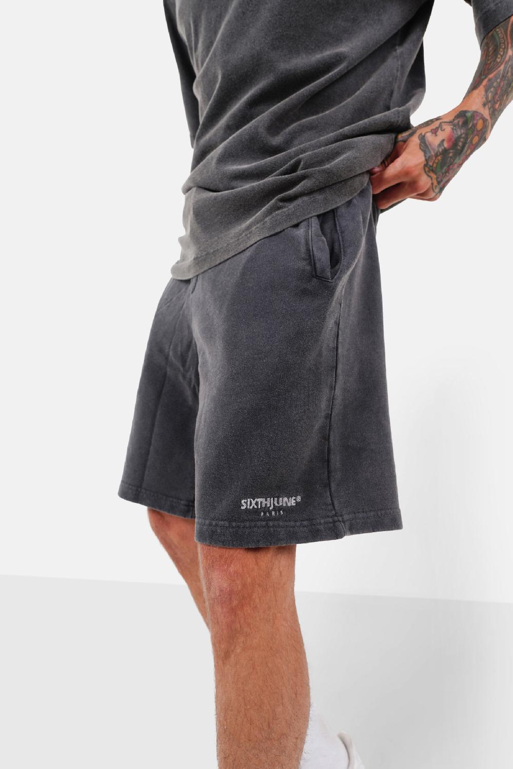 Sixth June Short Acid Logo Noir