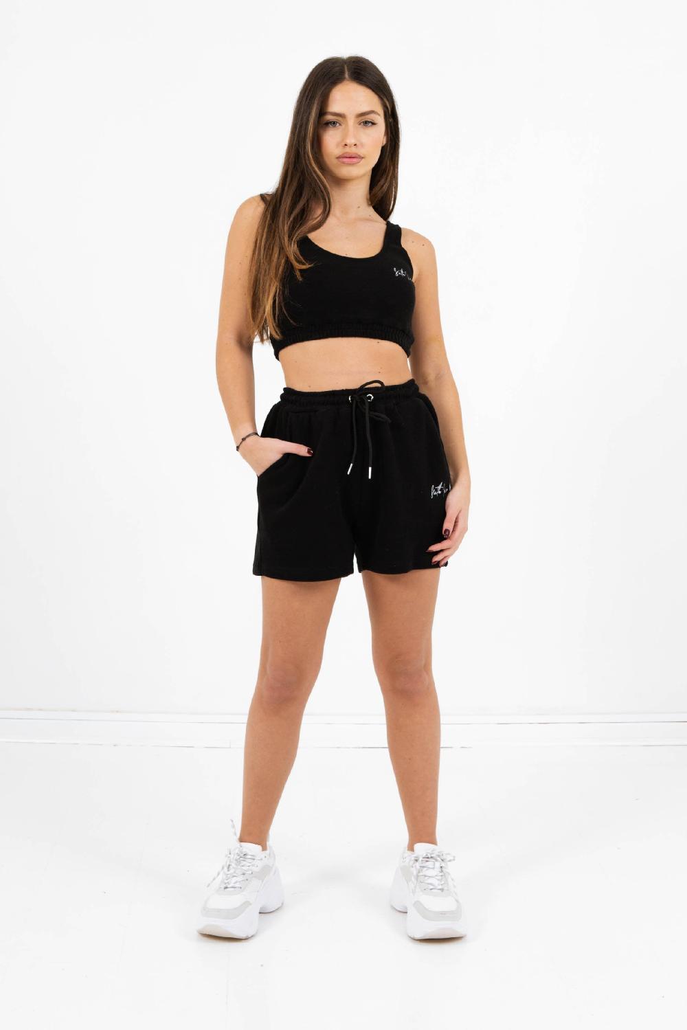 Sixth June Short Court Signature Molletonné Noir