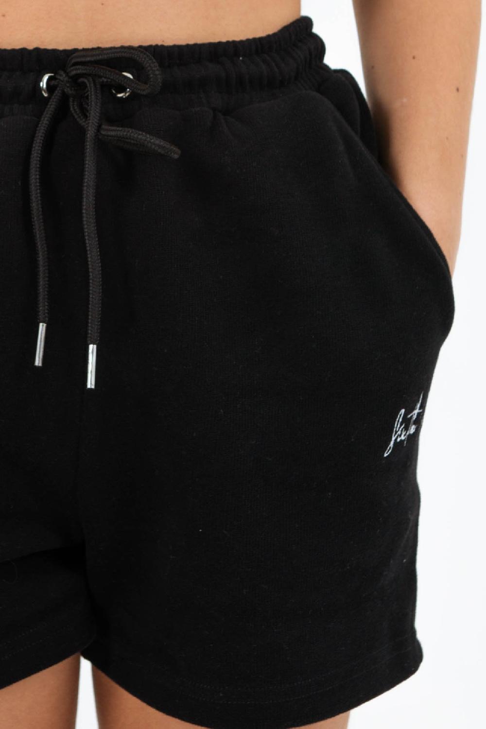 Sixth June Short Court Signature Molletonné Noir