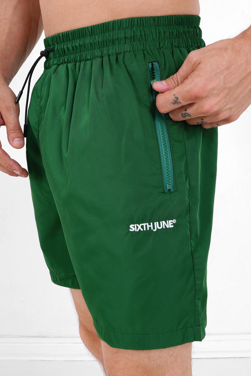 Sixth June Short De Bain Logo Vert Foncé