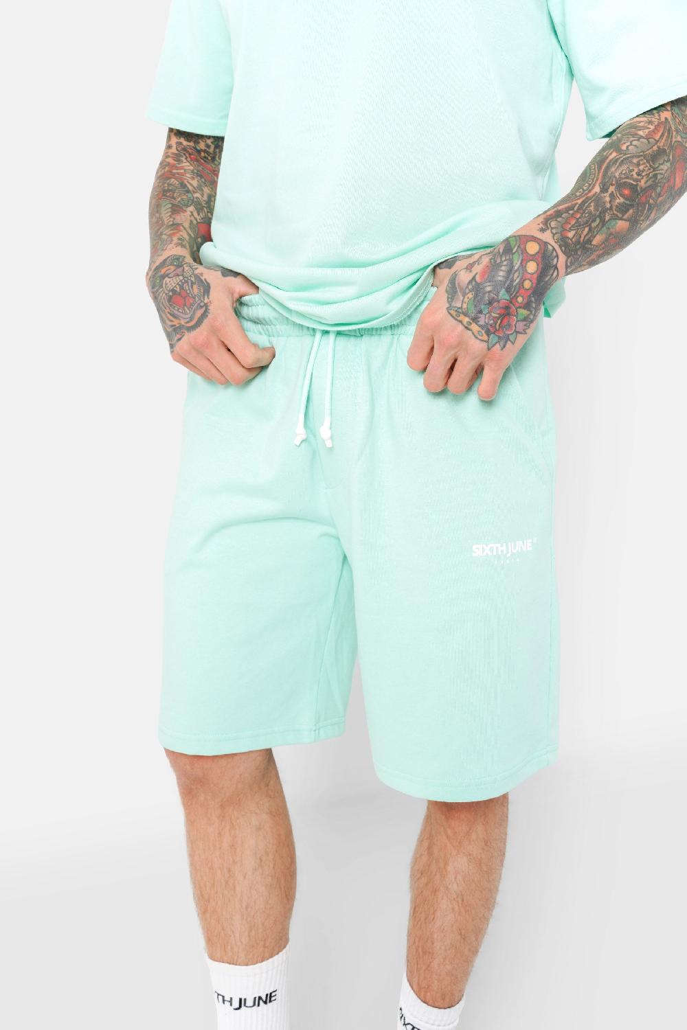 Sixth June Short Essentiel Logo Cordons Vert Clair