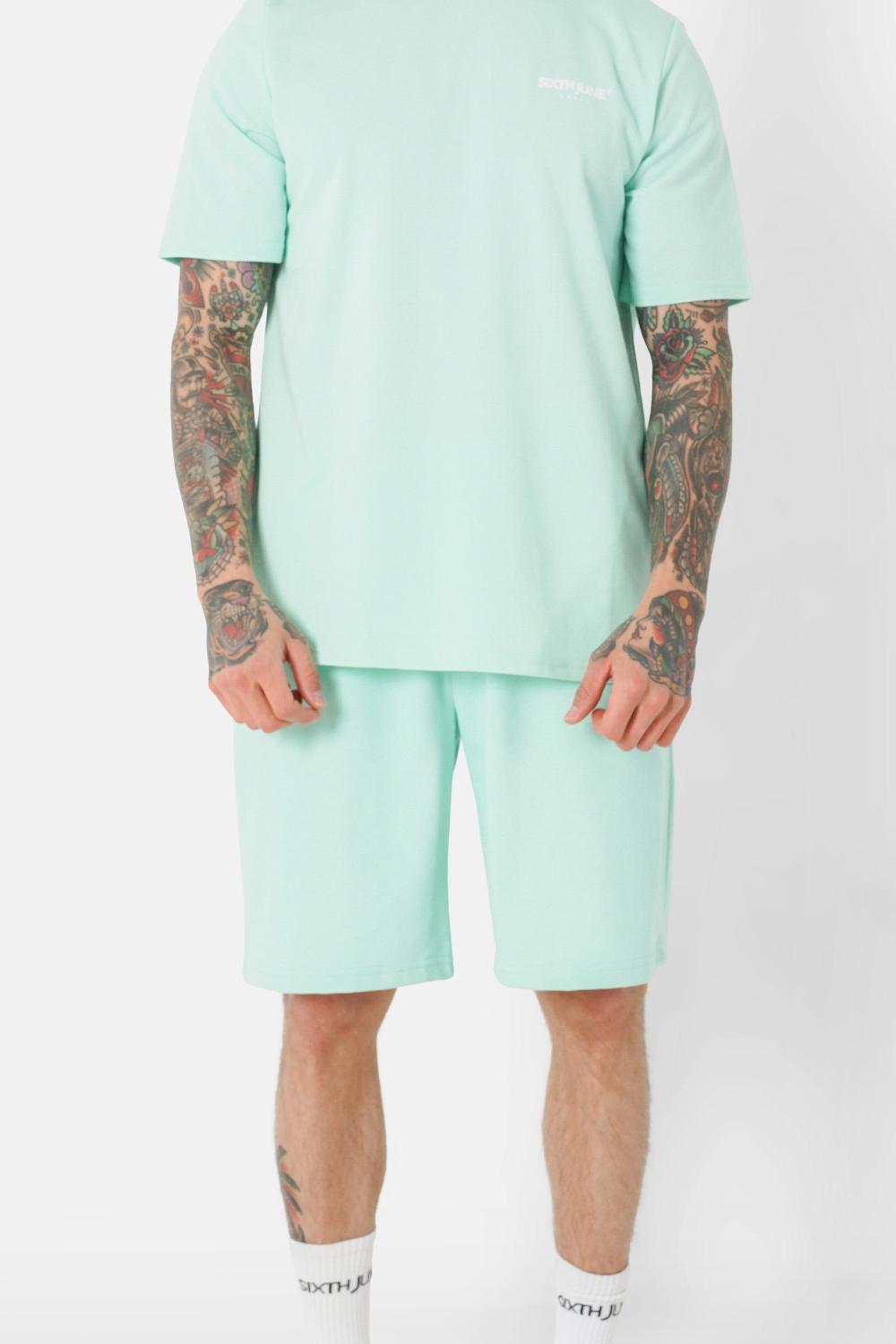 sixth june Short essentiel logo cordons Vert clair