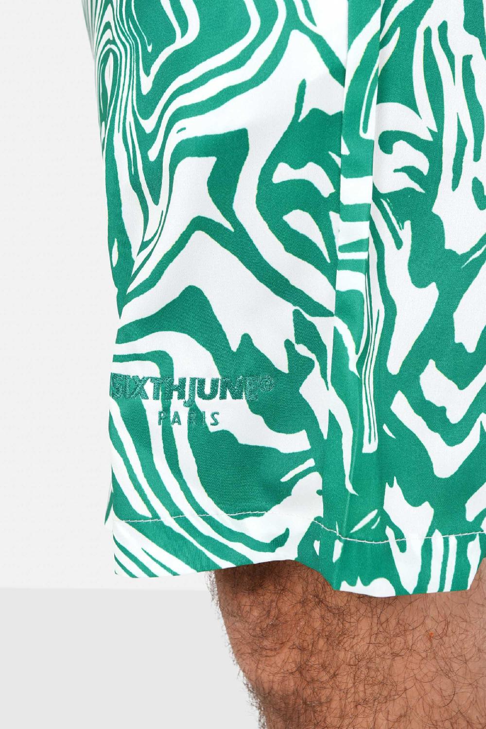 Sixth June Short Fluide Imprimé Vert