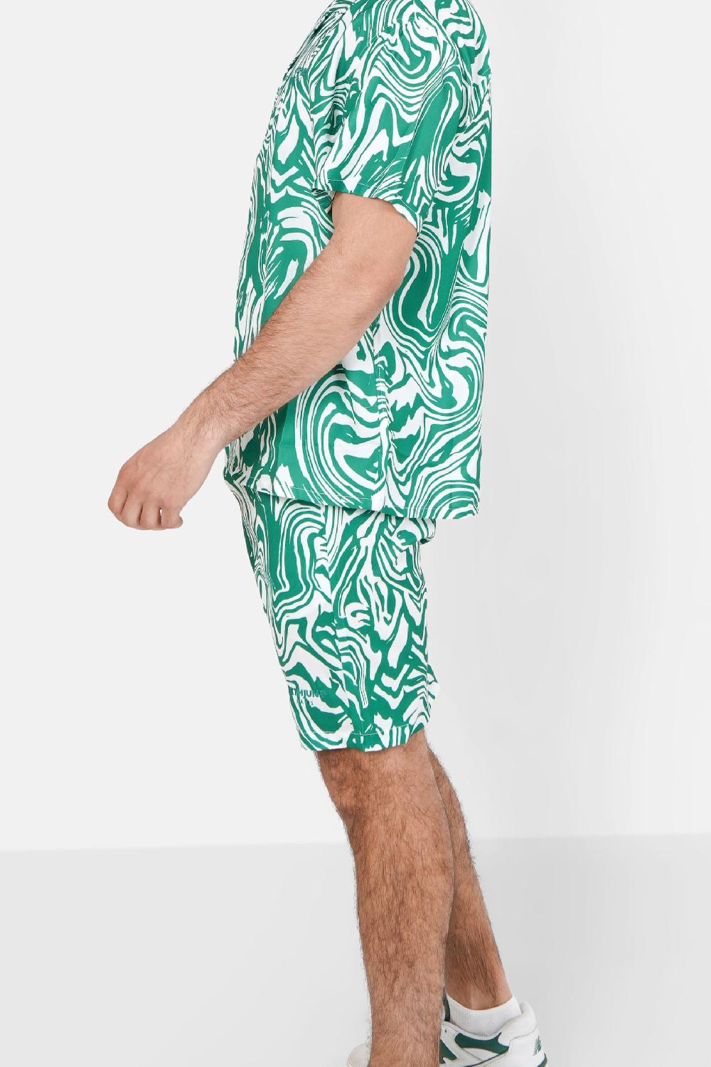 Sixth June Short Fluide Imprimé Vert