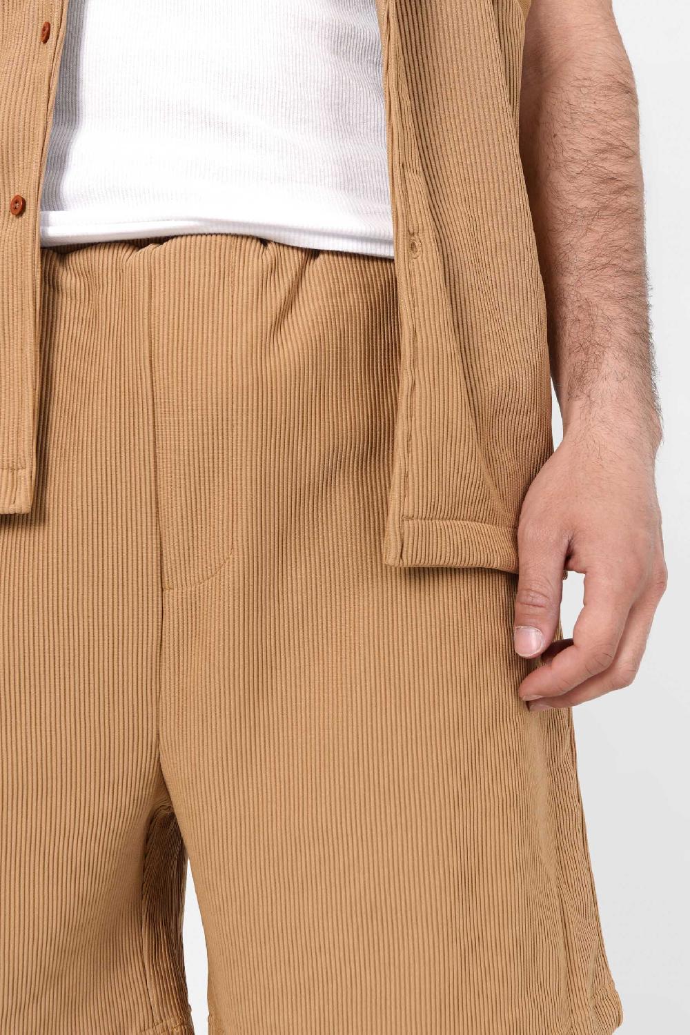 Sixth June Short Fluide Plissé Marron