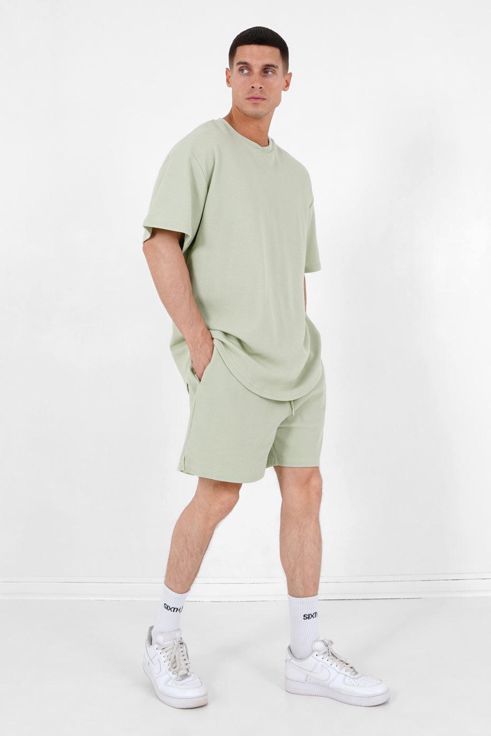 Sixth June Short Gaufré Vert Clair