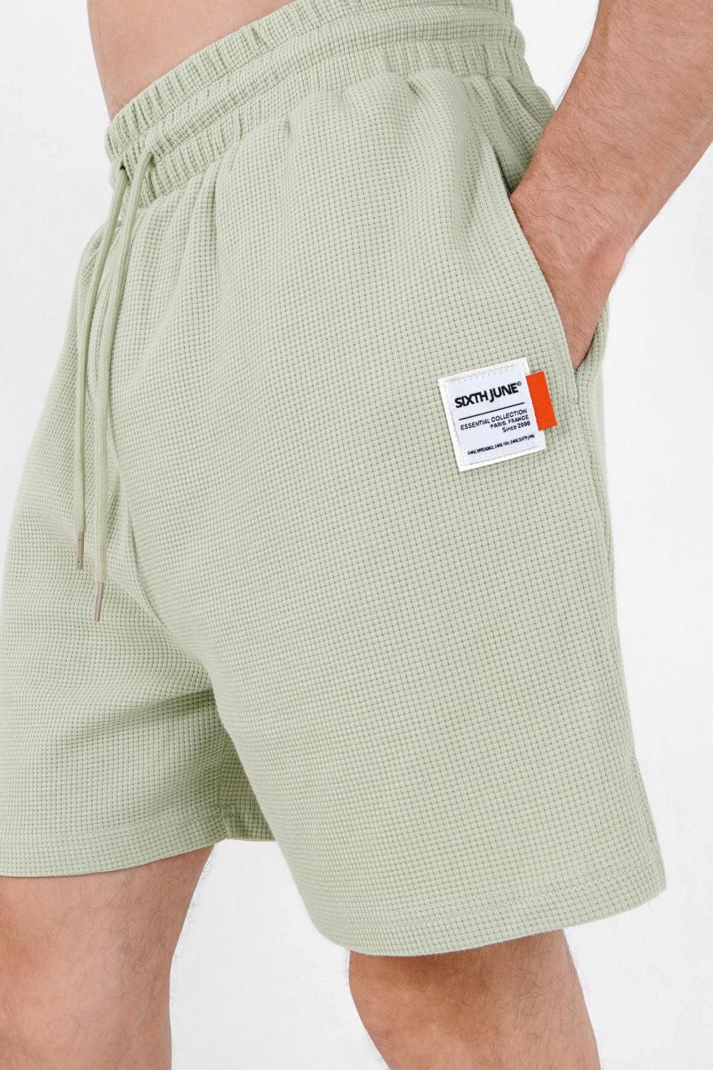 Sixth June Short Gaufré Vert Clair