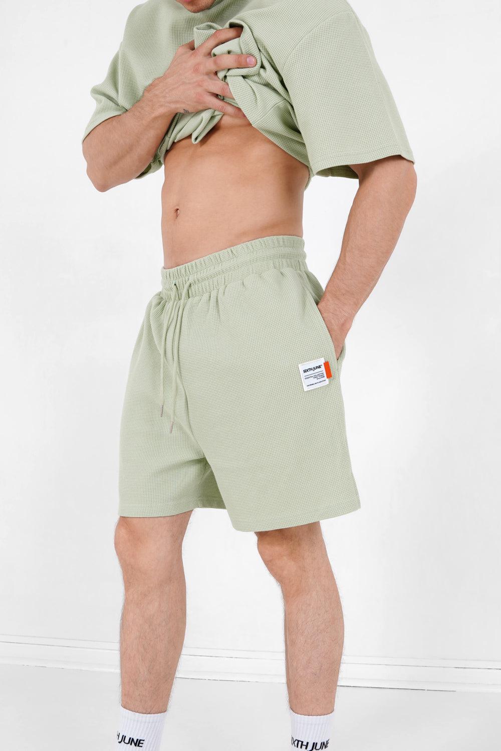 Sixth June Short Gaufré Vert Clair