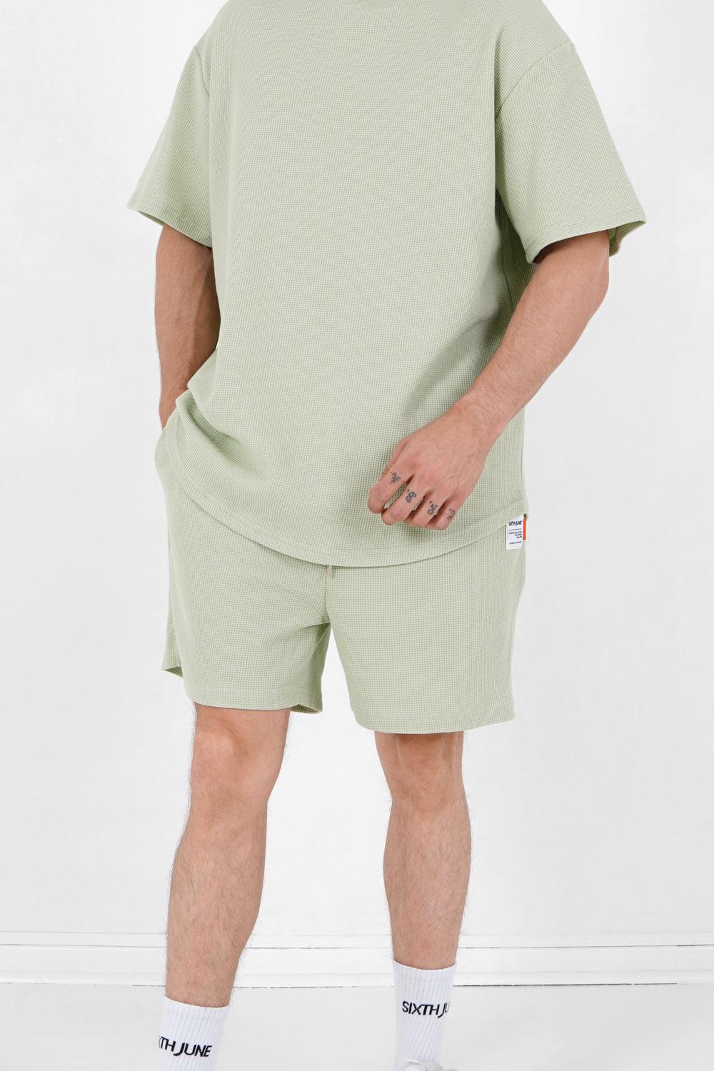 sixth june Short gaufré Vert clair