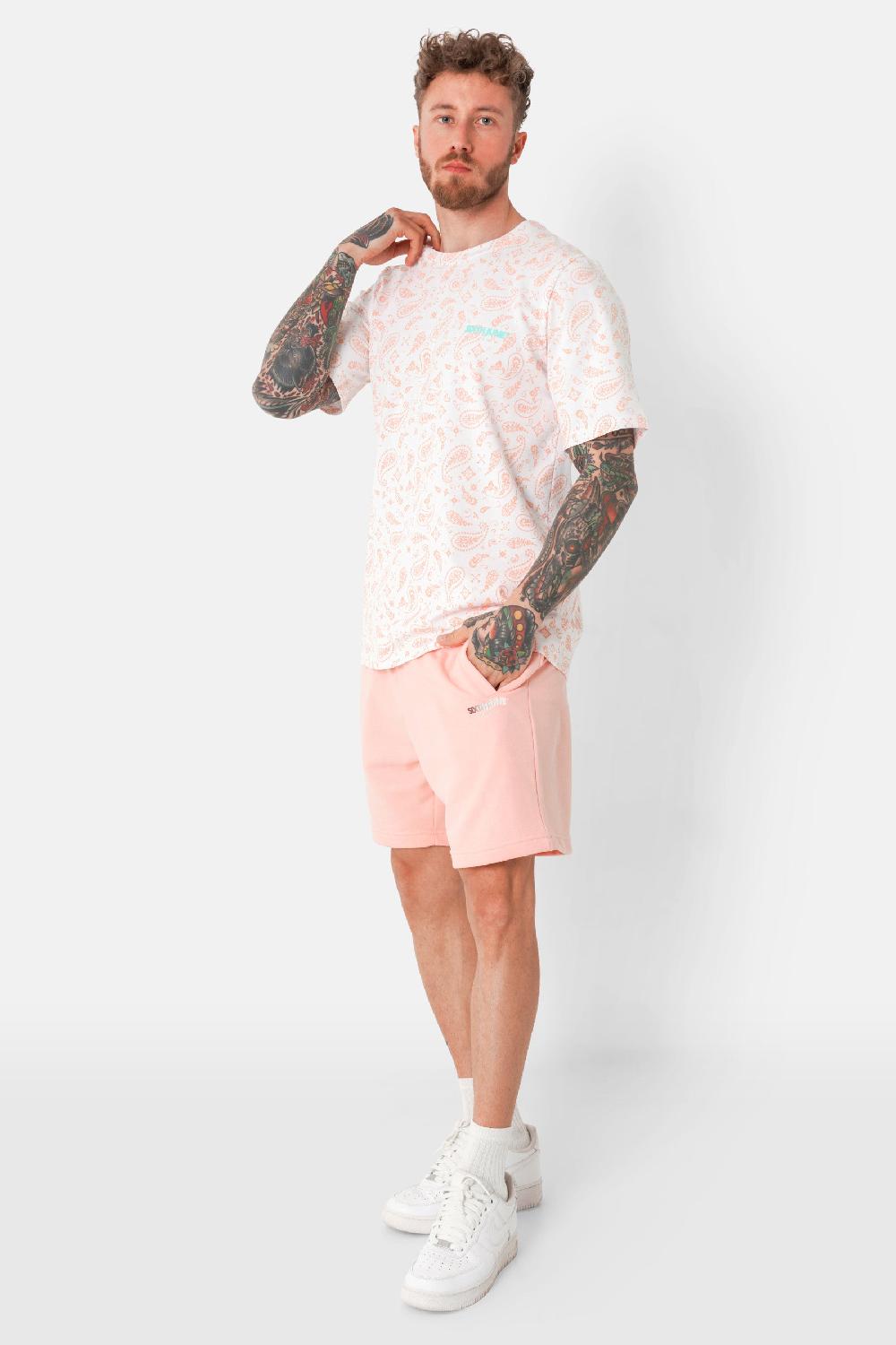 Sixth June Short Imprimé Logo Tie And Dye Rose